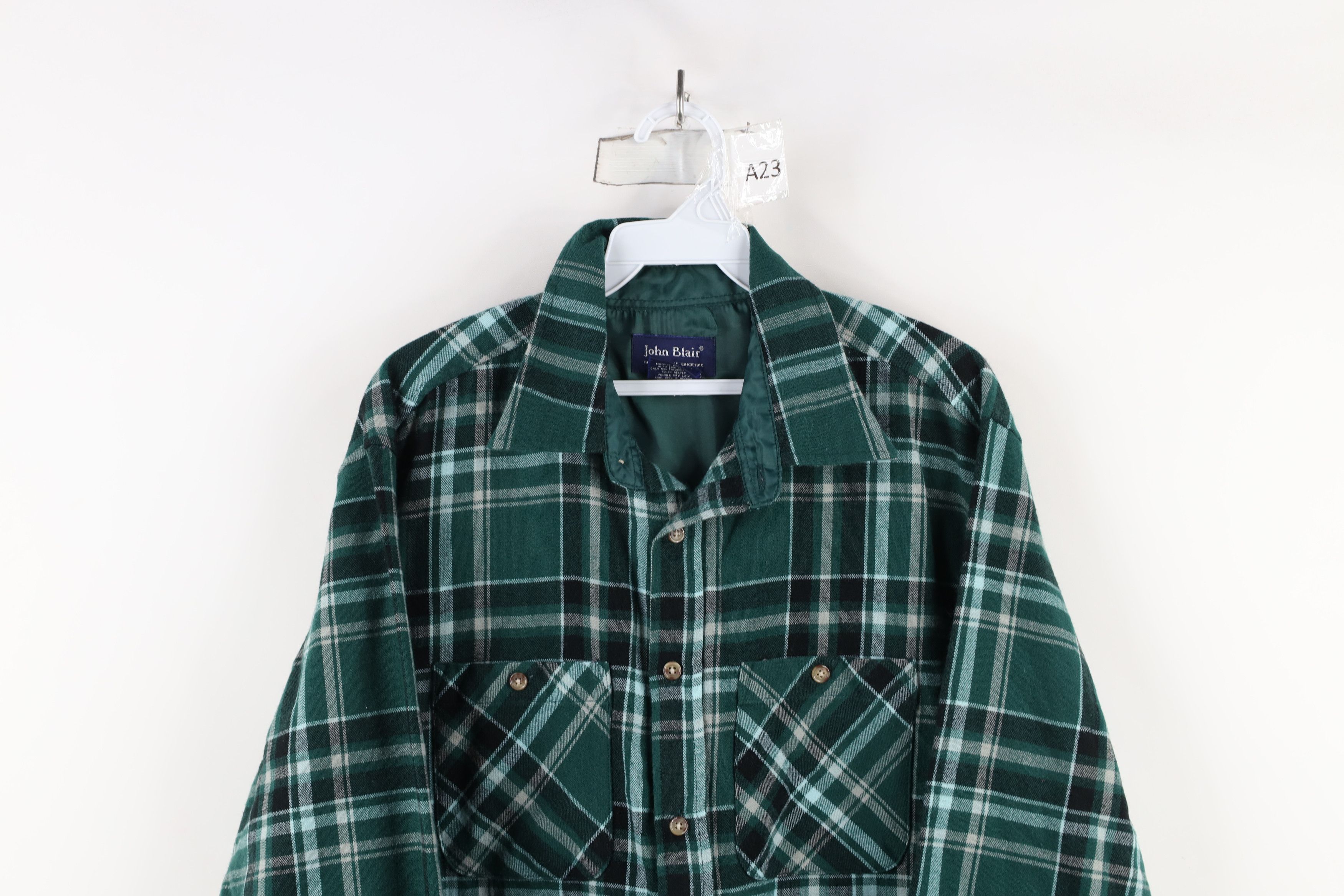 Vintage Vintage 90s Streetwear Double Pocket Collared Button Shirt Size US M / EU 48-50 / 2 - 2 Thumbnail