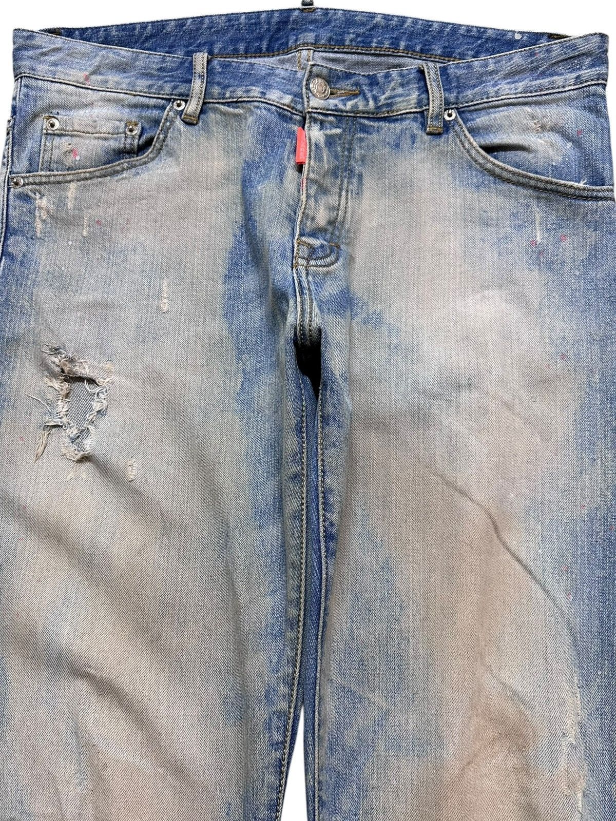 Dsquared2 Vintage Dsquared2 Mudwash Slim Fit Distressed Denim Size US 35 - 2 Thumbnail