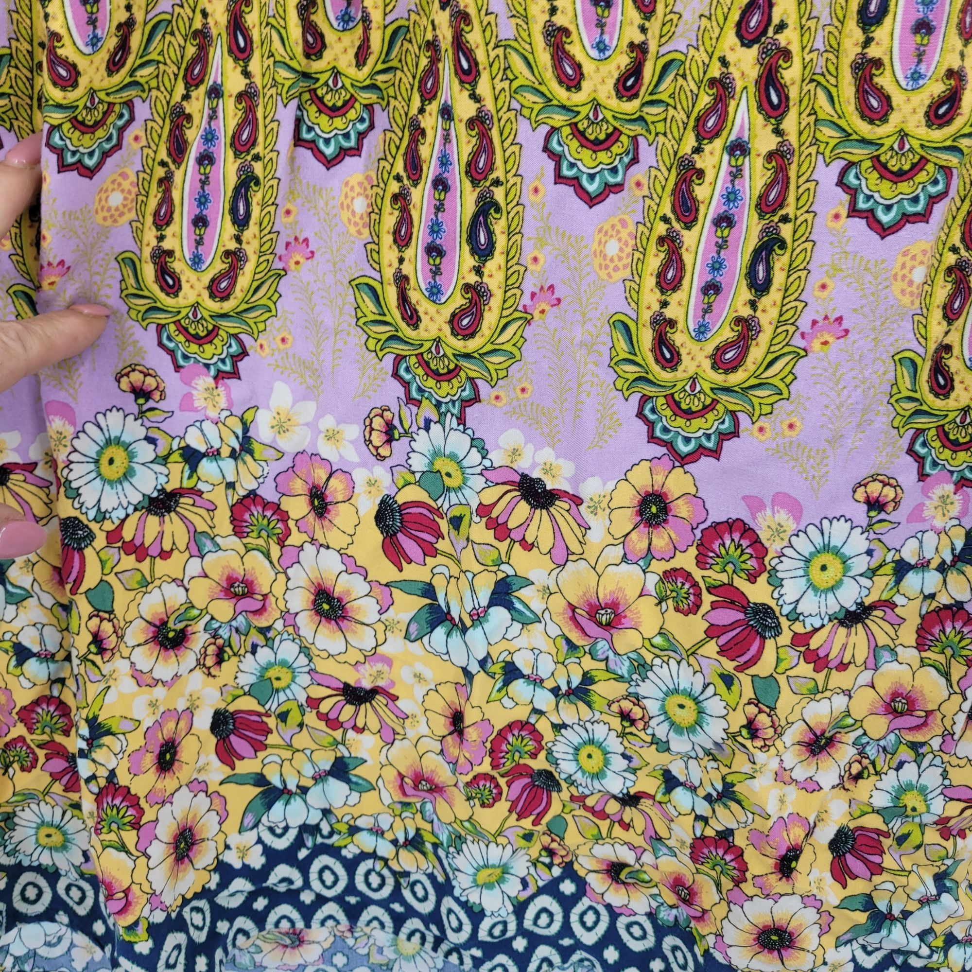 Anthropologie Anthropologie Fig & Flower Lavender Multicolor Boho Peasant Size L / US 10 / IT 46 - 2 Thumbnail