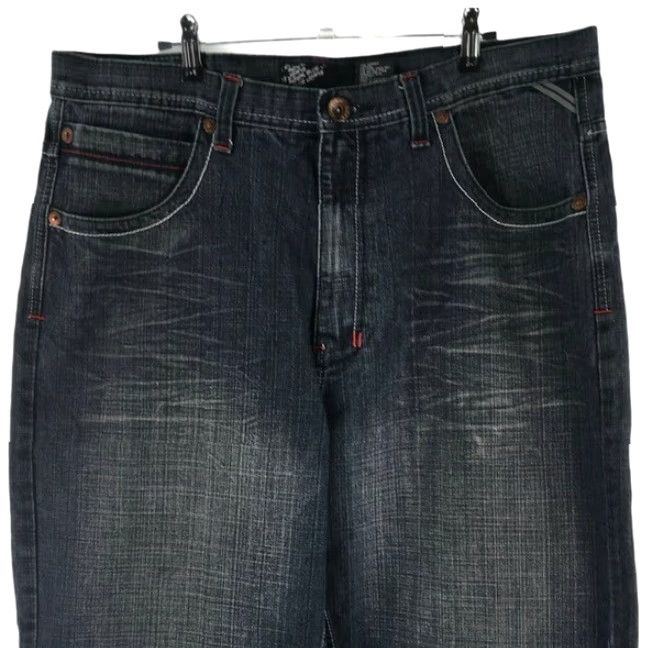 Denime Royal Blue Stonewashed Denim Cropped Jeans Women's 38 Regular Blue Cropped 5-Pocket High Rise Vintage Jeans Womens Size 26" / US 2 / IT 38 - 3 Thumbnail