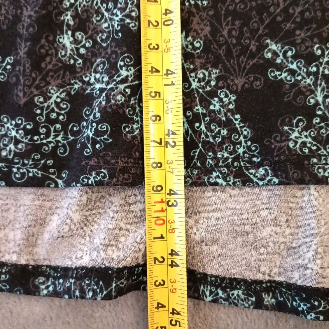 Vintage LuLaRoe Skirt Maxi WOMEN Regular XS Black Floral Long Pull On Stretch Size 26" / US 2 / IT 38 - 5 Thumbnail
