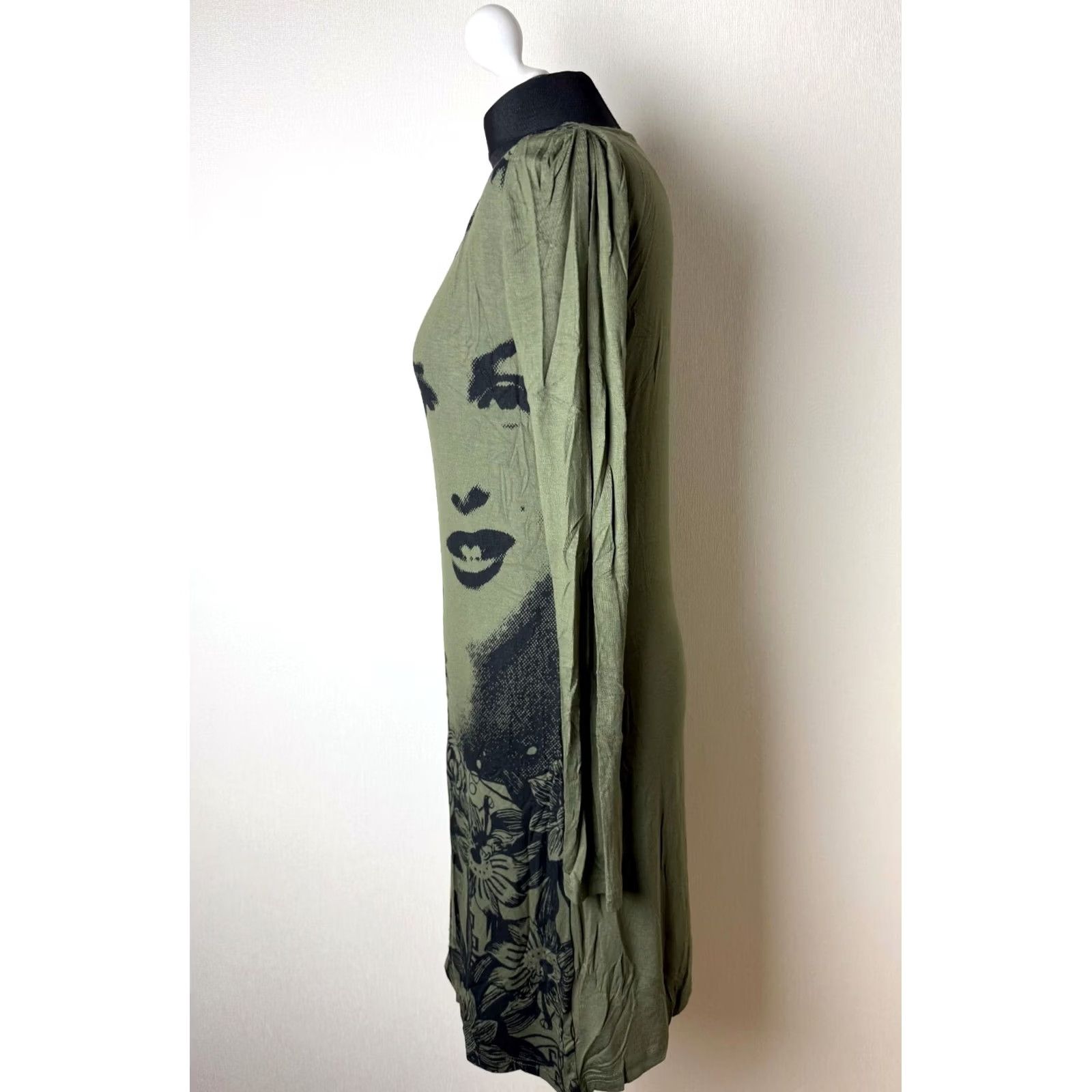 Desigual Desigual Christian Lacroix womens olive dress Size L Green Size L / US 10 / IT 46 - 4 Thumbnail