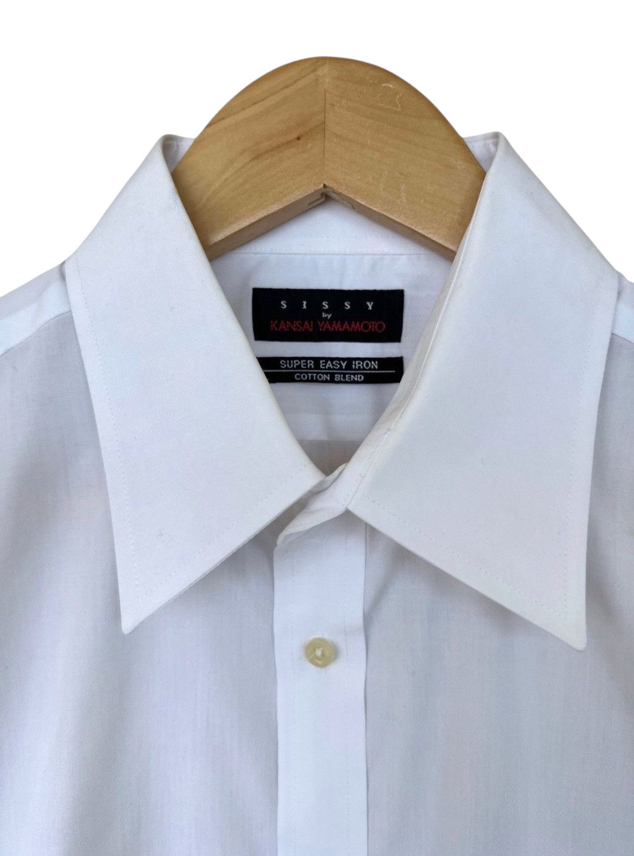 Designer × Japanese Brand × Kansai Yamamoto Vintage Kansai Yamamoto Button Up Blank White Shirt Size US L / EU 52-54 / 3 - 5 Thumbnail