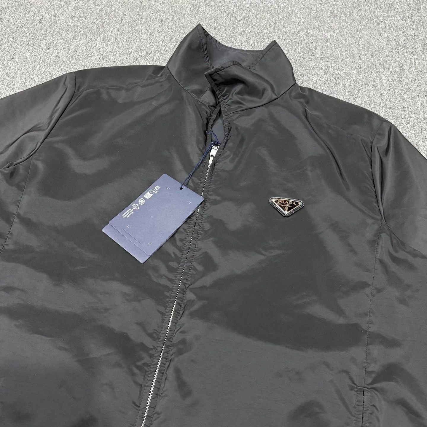 Prada Prada double-faced chest triangle logo black nylon jacket 58 Size US XXL / EU 58 / 5 - 3 Thumbnail