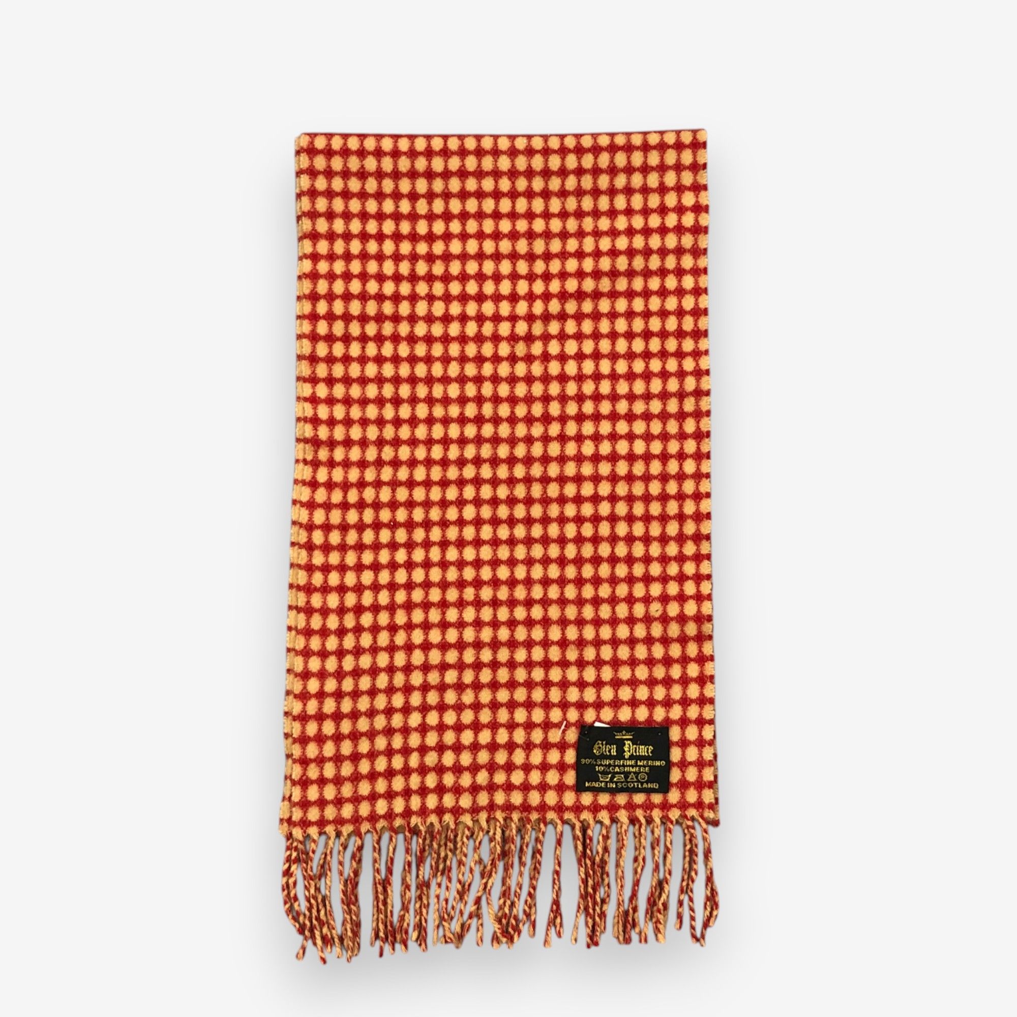 Japanese Brand Vintage Glen Prince Scarf Muffler Wool Dot Winter Scarves Size ONE SIZE - 3 Thumbnail