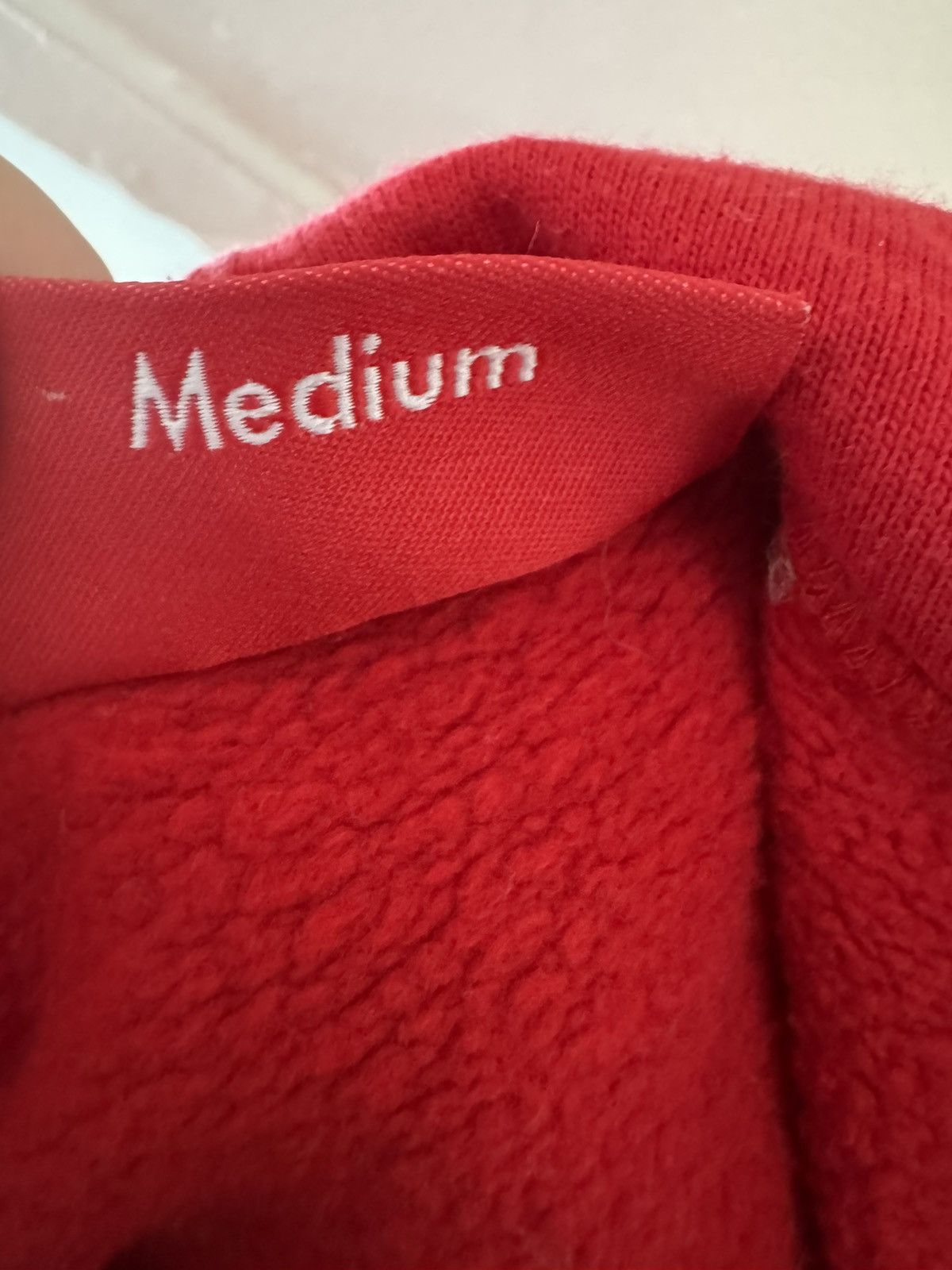 Supreme Supreme Text Rib Hooded Sweatshirt Red Size US M / EU 48-50 / 2 - 5 Thumbnail