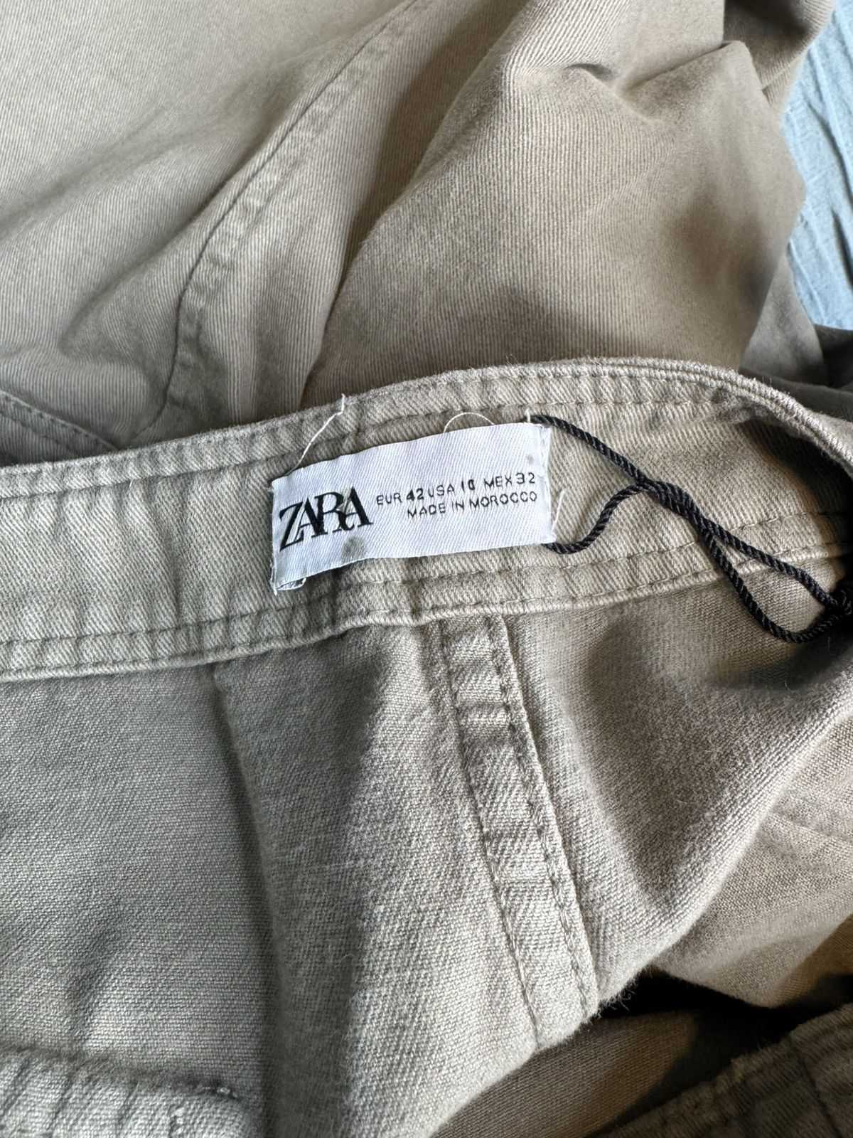Zara Zara Cargo Pants “Khaki Green” Size 32" / US 10 / IT 46 - 5 Thumbnail