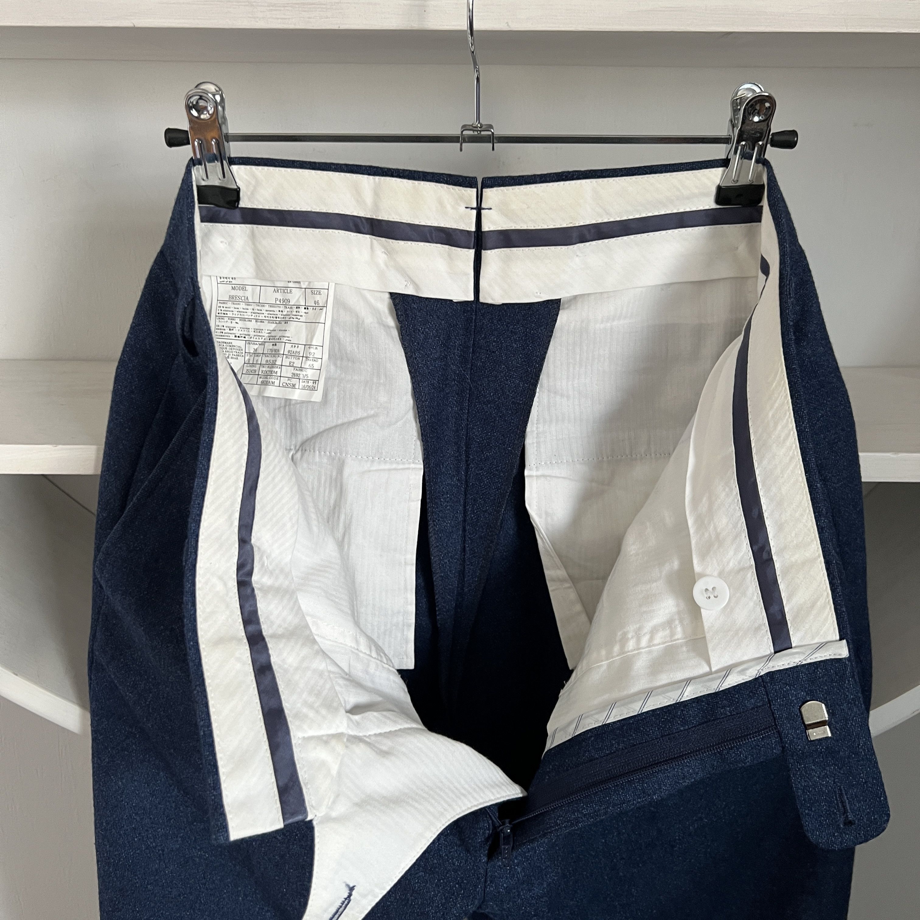 Suitsupply Men's SUITSUPPLY BRESCIA Wool Blue Suit Casual Pants Size 46 Size 46R - 15 Thumbnail