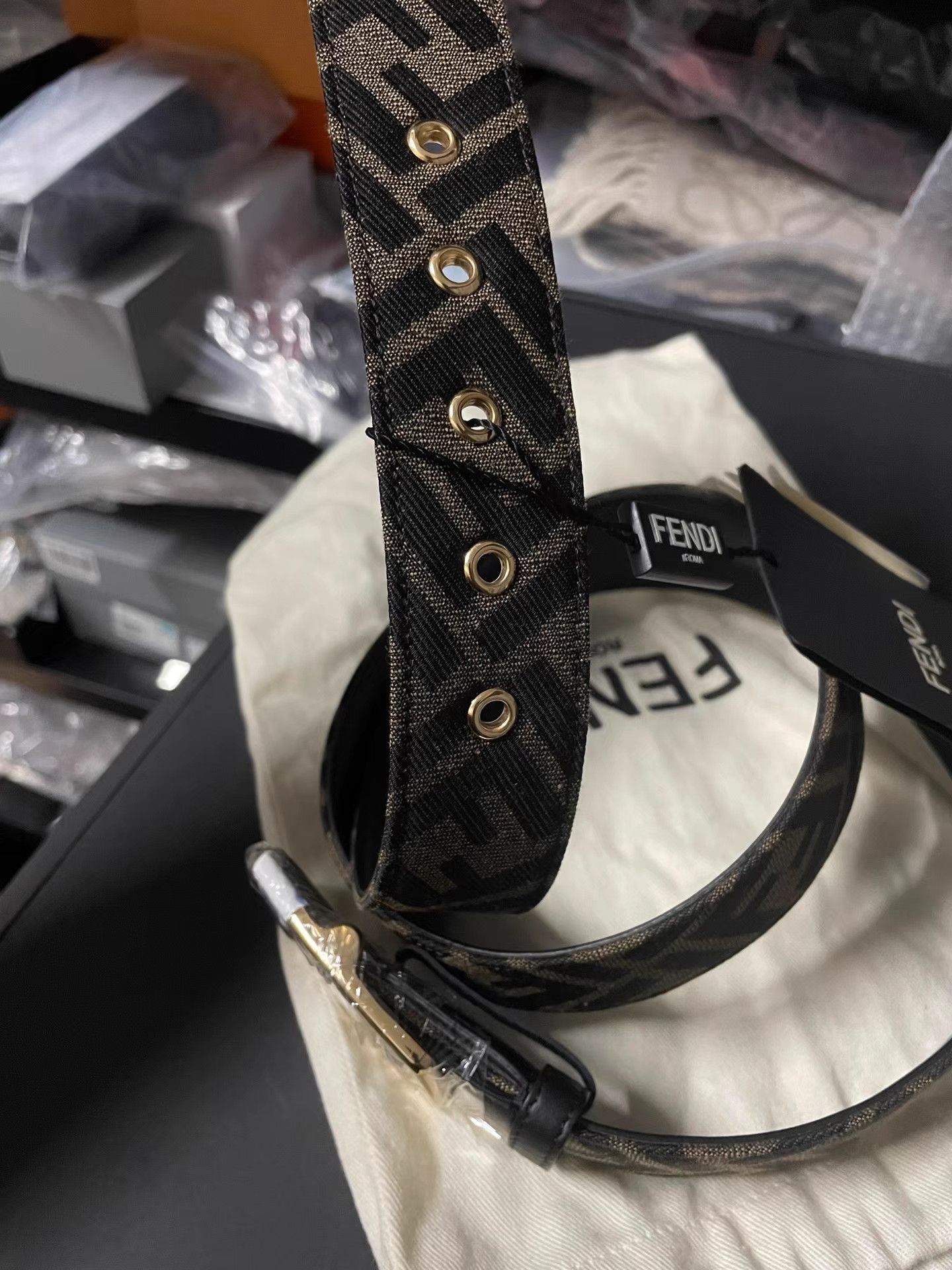 Fendi Fendi FF Logo Pin Buckle Belt K6 Size ONE SIZE - 4 Thumbnail