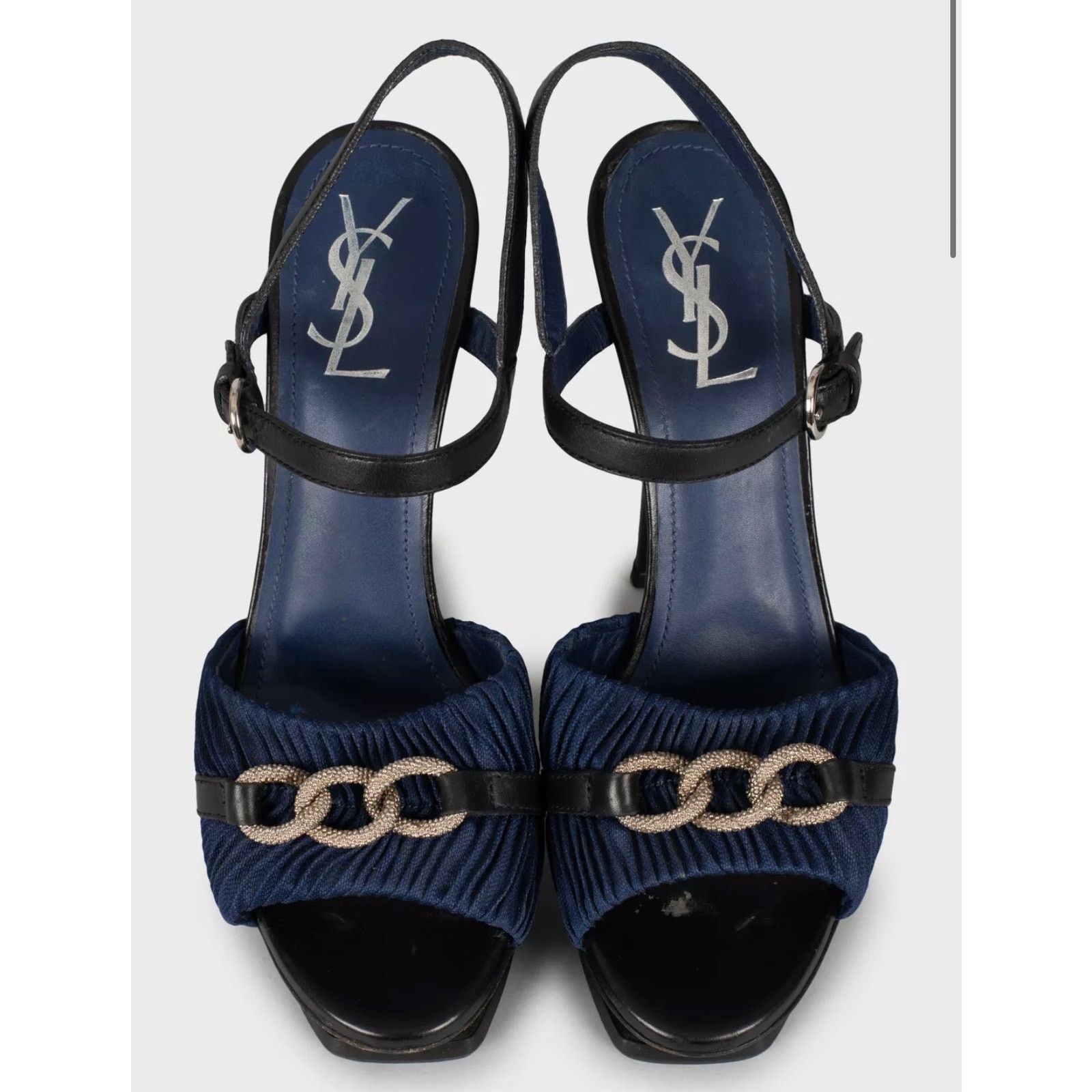 Saint Laurent Paris Saint Laurent Tribute Multicolor High Heel Sandals - Size 40 Size US 9 / IT 39 - 2 Thumbnail