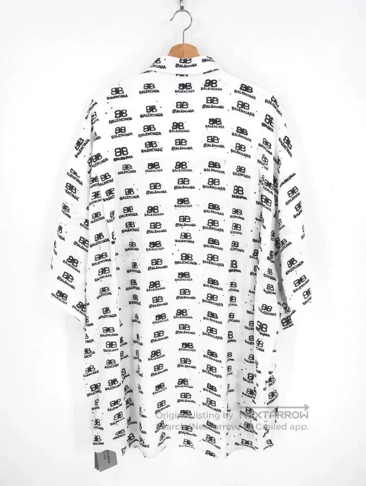 Balenciaga balenciaga oversized all over logo shirt. Size US M / EU 48-50 / 2 - 3 Thumbnail