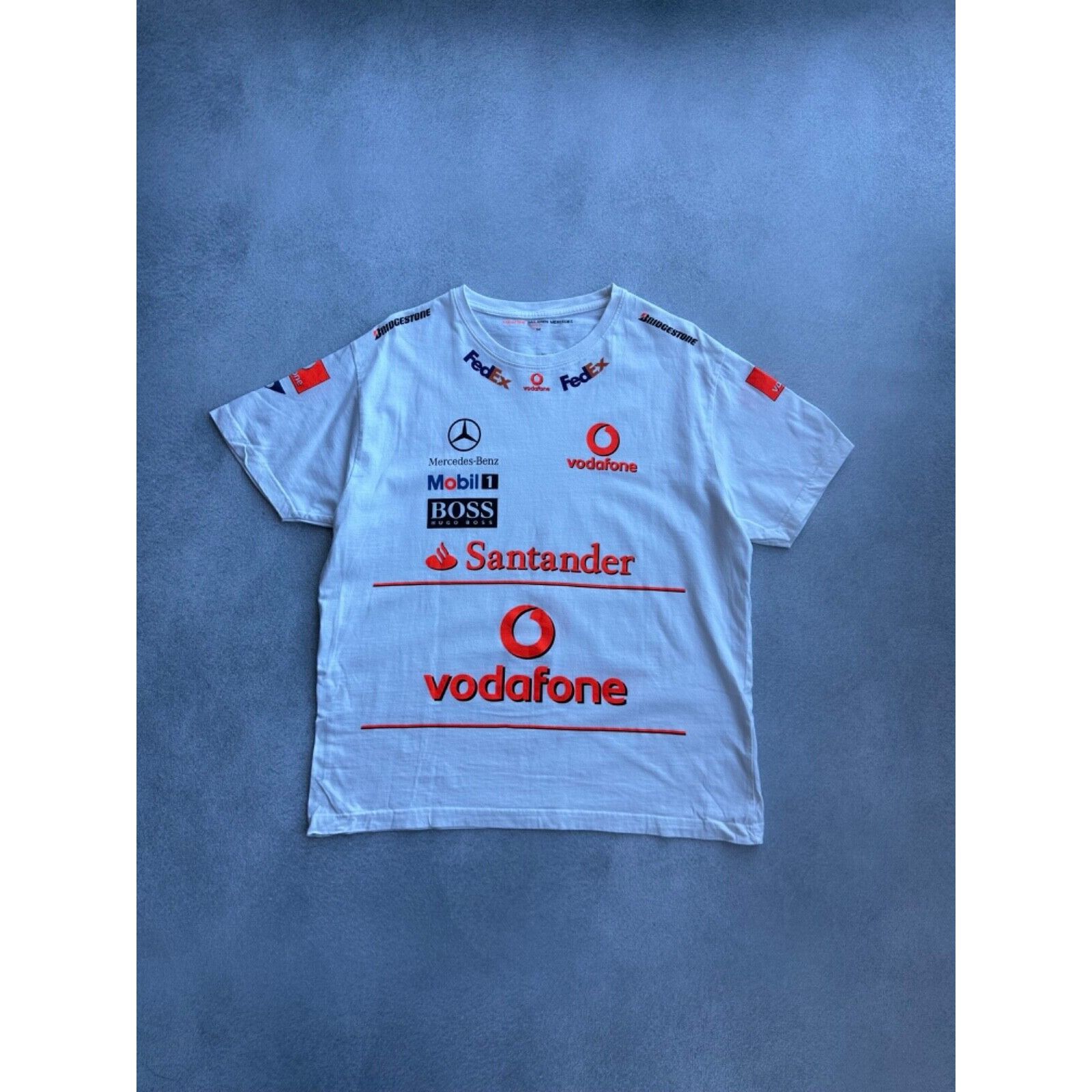 Vintage Vodafone McLaren Mercedes Formula Uno Racing T-shirt Size US M / EU 48-50 / 2 - 1 Thumbnail