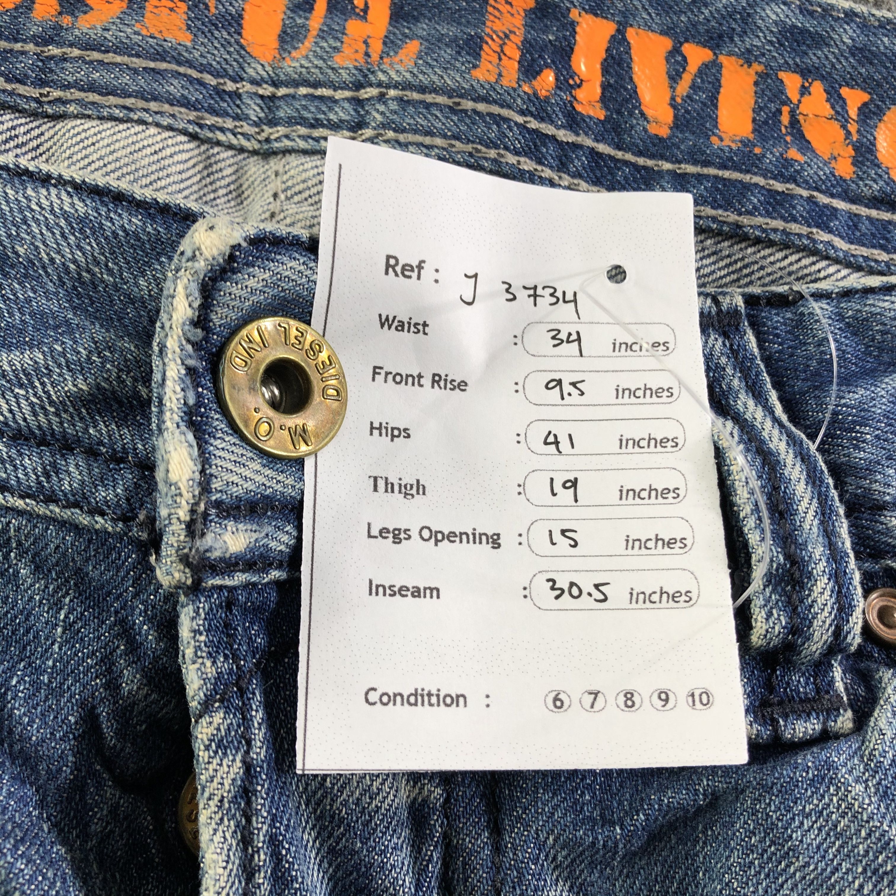 Diesel Vintage Diesel Industry Jeans-J3734 Size US 34 / EU 50 - 16 Thumbnail