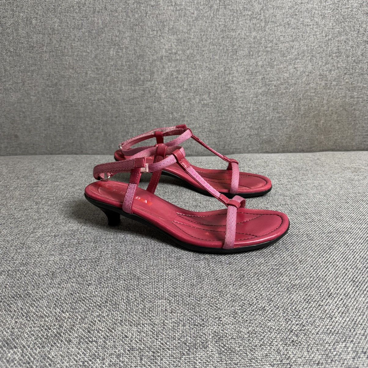 Prada 00s Prada Sport T Bar Strap Kitten Heels in Pink 36 Size US 6.5 / IT 36.5 - 3 Thumbnail