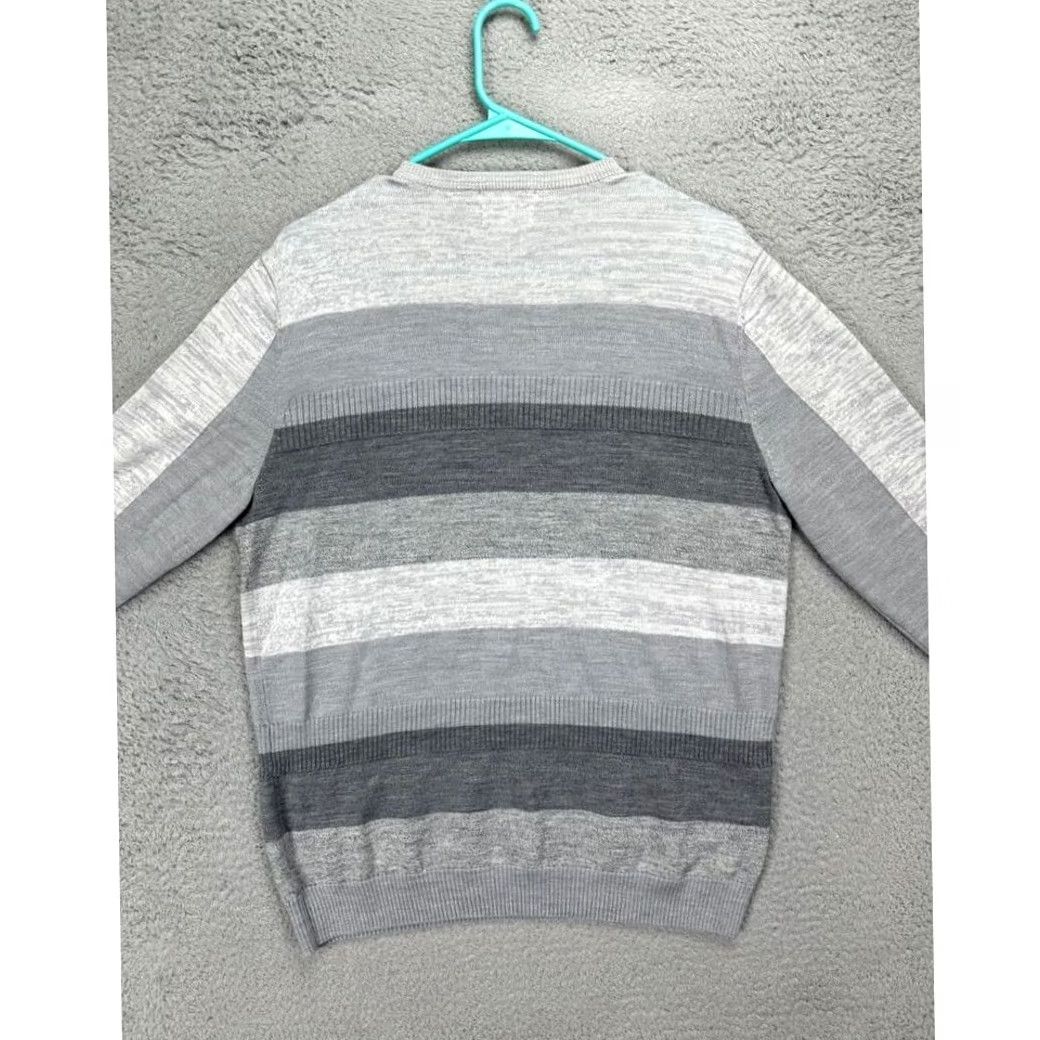 Calvin Klein Calvin Klein Sweater Adult Medium Grey Awning Stripe Italian Yarn Wool Blend Men Size US M / EU 48-50 / 2 - 3 Thumbnail