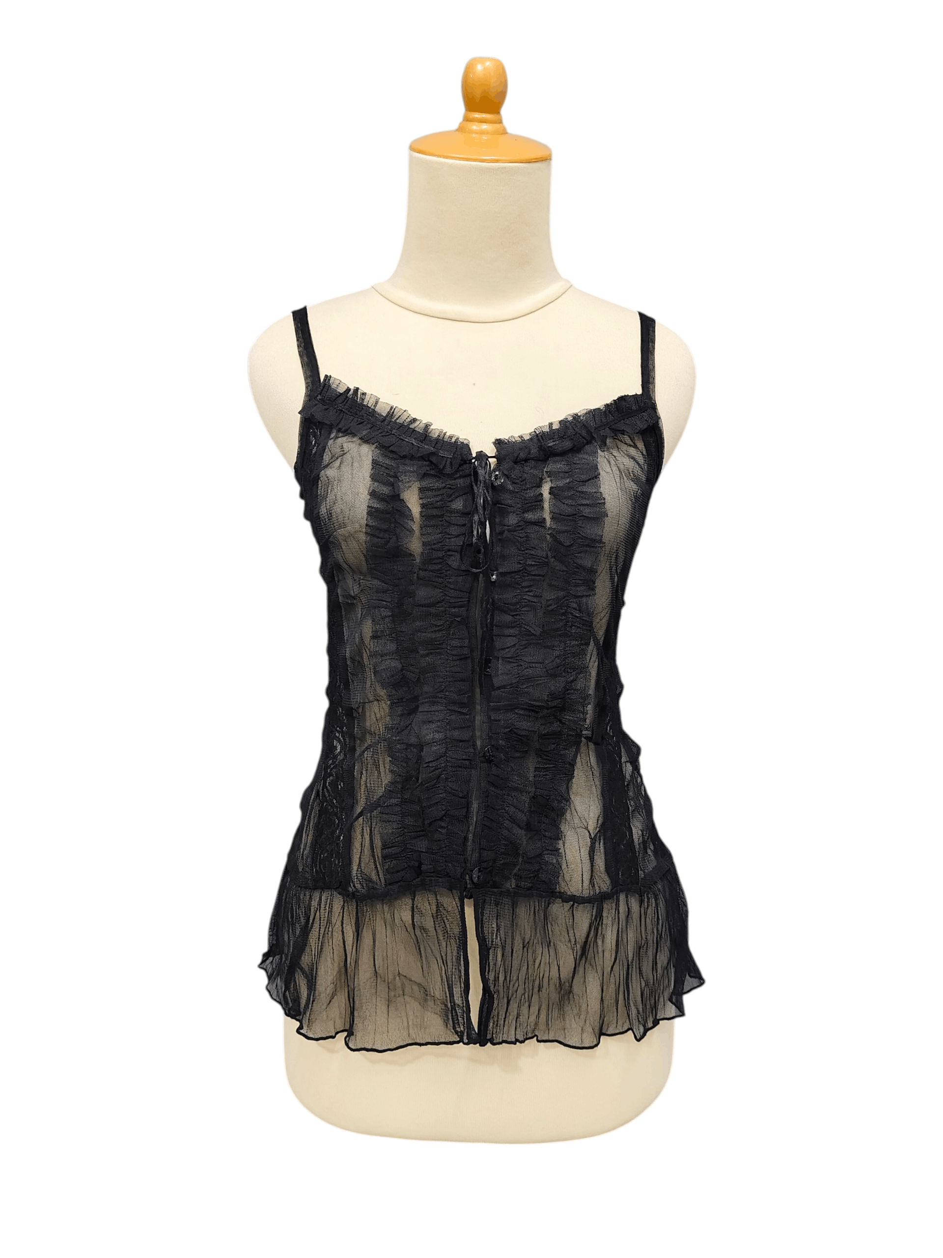 If Six Was Nine 2000s Douxce Deux🇯🇵 Gothic Fairy Grunge Y2K Layered Top Size M / US 6-8 / IT 42-44 - 1 Thumbnail