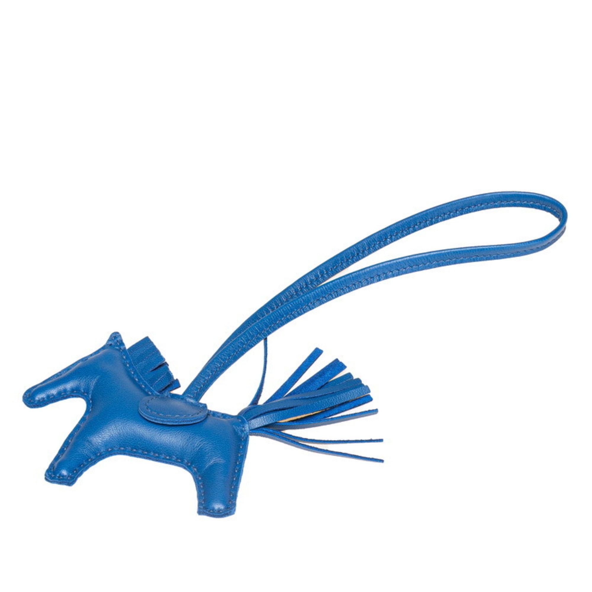 Hermes Hermès Rodeo PM Bag Charm, Blue Zanzibar, Anjo Milo Leather, Women's, HERMES Size ONE SIZE - 1 Thumbnail