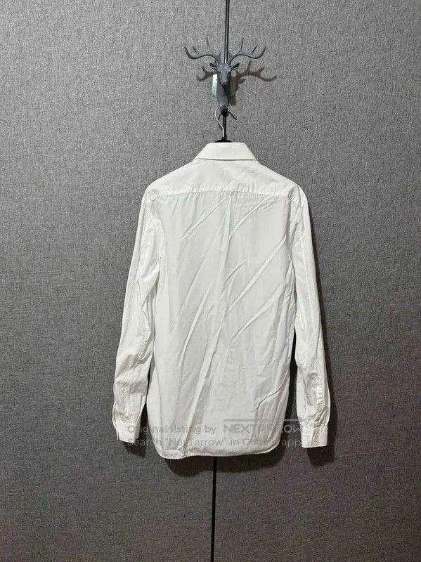 Neil Barrett Neil Barrett White Lightning Logo Shirt . Size US S / EU 44-46 / 1 - 2 Thumbnail