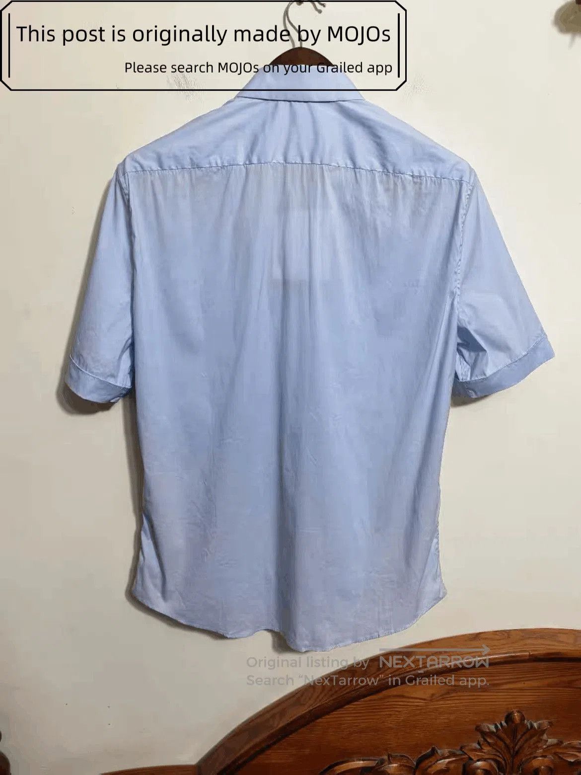 Balenciaga Sz 41 Balenciaga Blue S/S Classic Shirt mojos19381018. Size US L / EU 52-54 / 3 - 2 Thumbnail