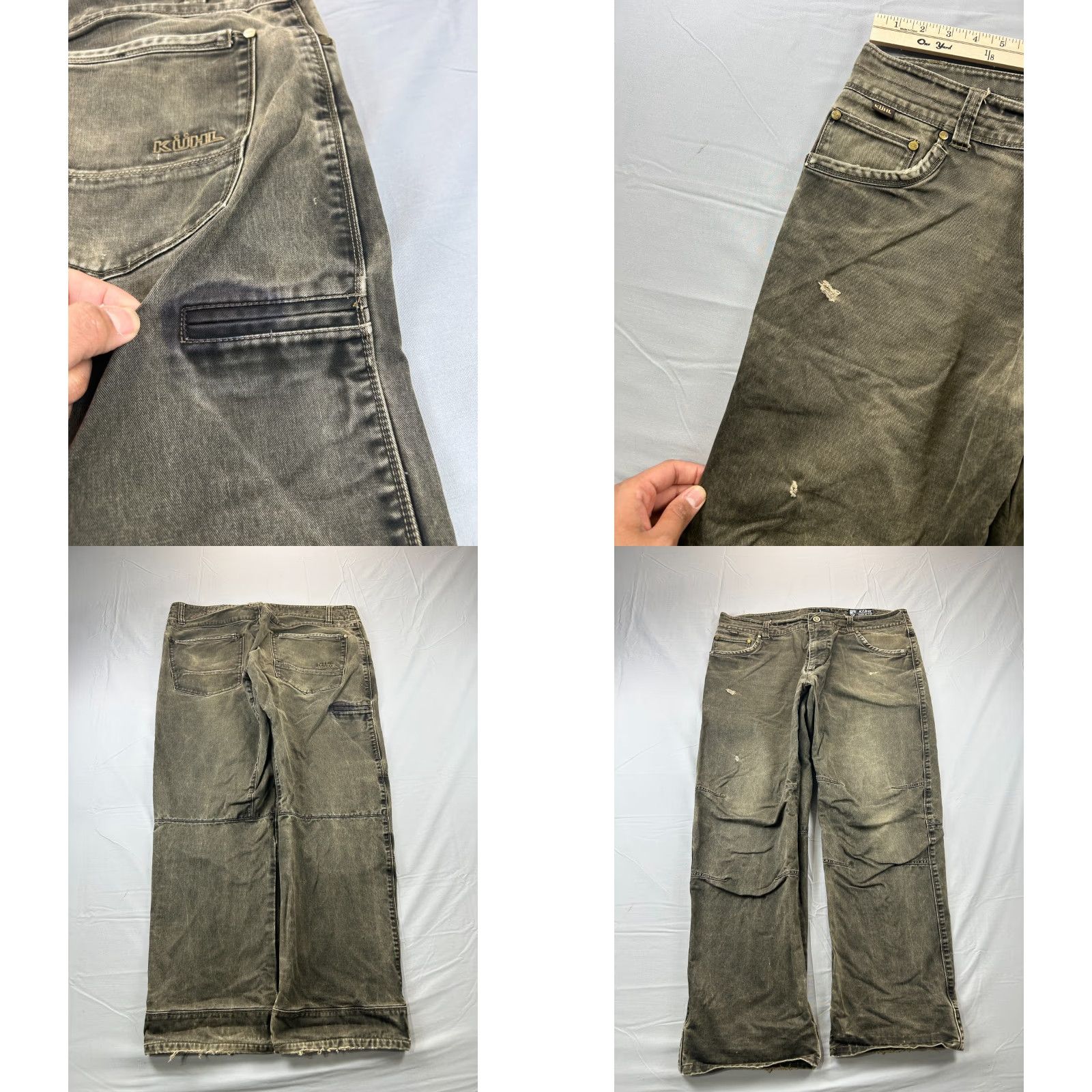 Vintage KÜHL Rydr Pants 38X30 Men Green Canvas Outdoor Hiking Cargo 5-Pocket Size US 38 / EU 54 - 8 Thumbnail