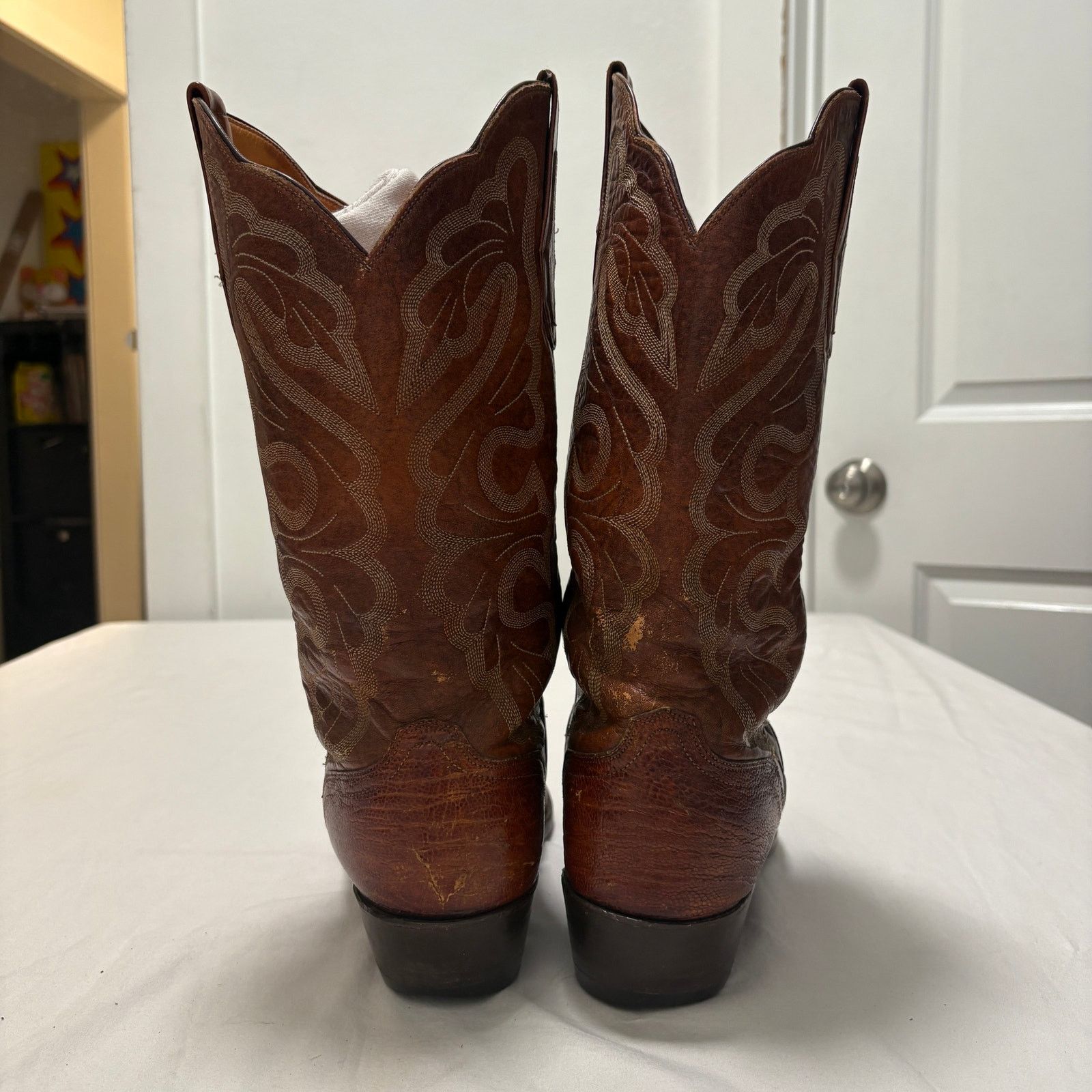 Other VTG El Dorado's Handmade Ostrich Leg Western Cowboy Boots Size US 11 / EU 44 - 4 Thumbnail