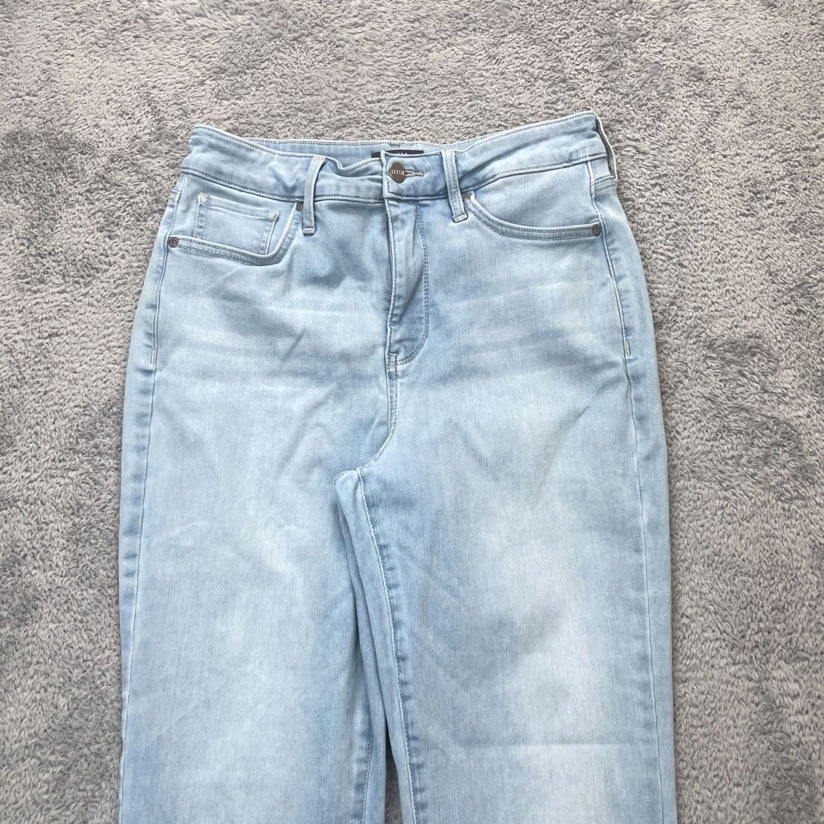 NYDJ NYDJ Jeans Womens 8 Blue Marilyn Straight Leg Stretch Denim Cotton Curves Shaper Size 30" / US 8 / IT 44 - 6 Thumbnail