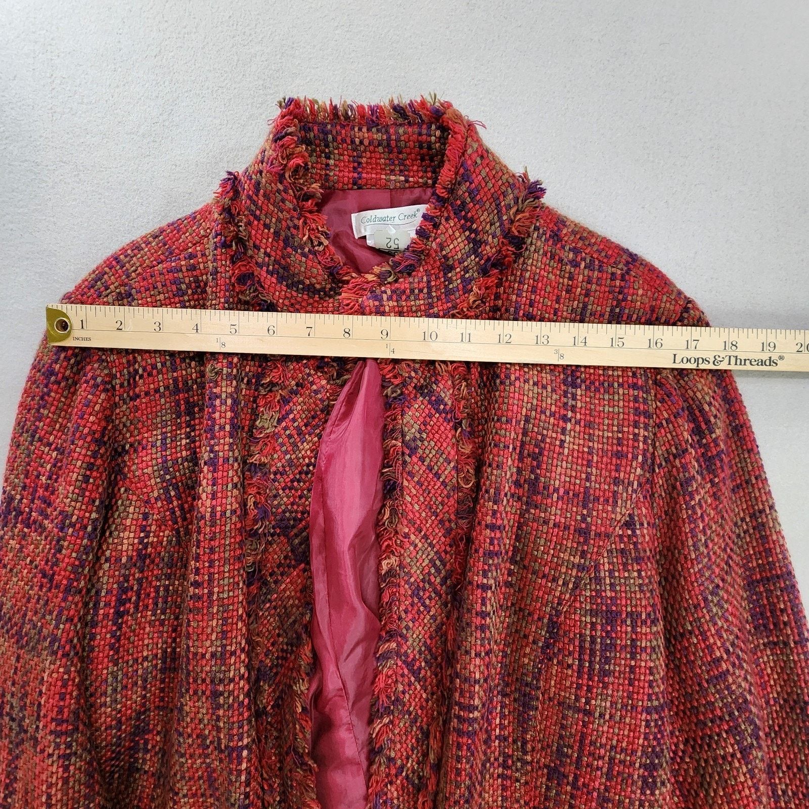 Coldwater Creek Coldwater Creek Boucle Tweed Blazer Women XL Red Open Jacket Size XL / US 12-14 / IT 48-50 - 5 Thumbnail