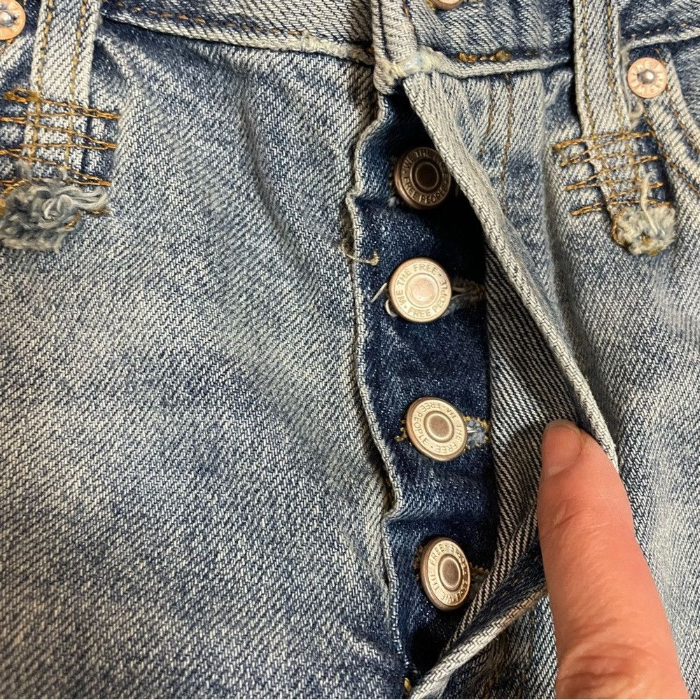 Free People NWT New Free People Makai Cutoff Denim Loose Cannon Blue Sh Size 24" / US 00 / IT 34 - 8 Thumbnail