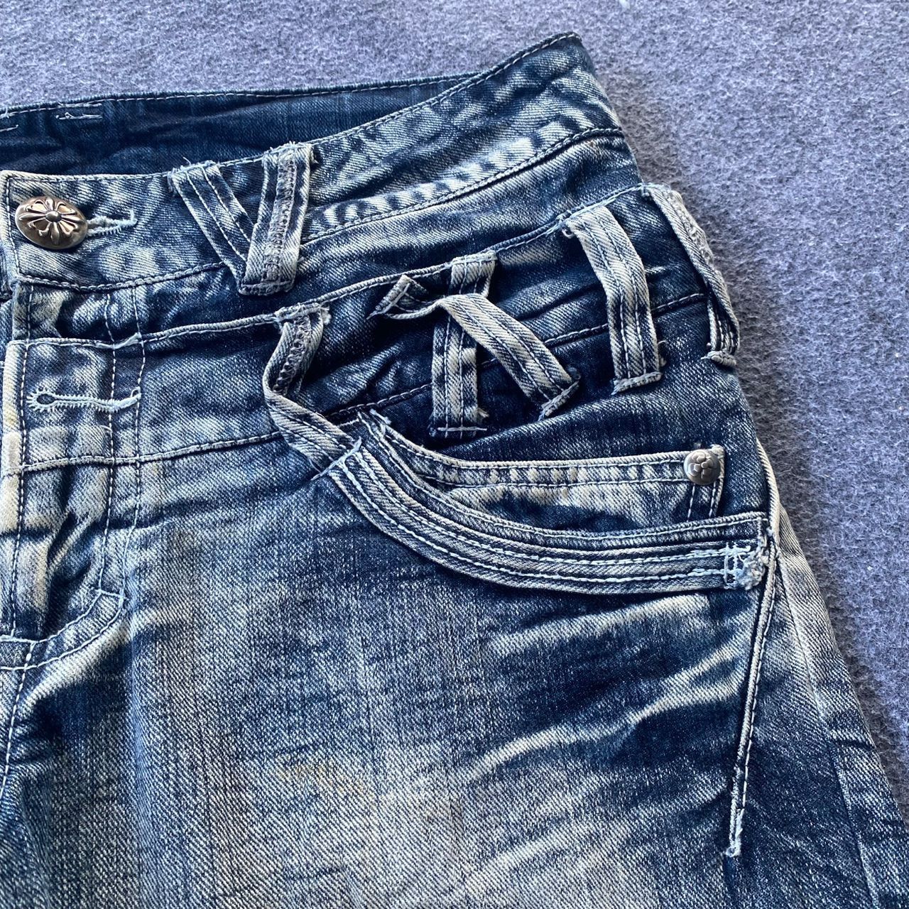 If Six Was Nine 💥Best Offer💥Japanese Brand Double Waist Distressed Denim Size US 36 / EU 52 - 10 Thumbnail