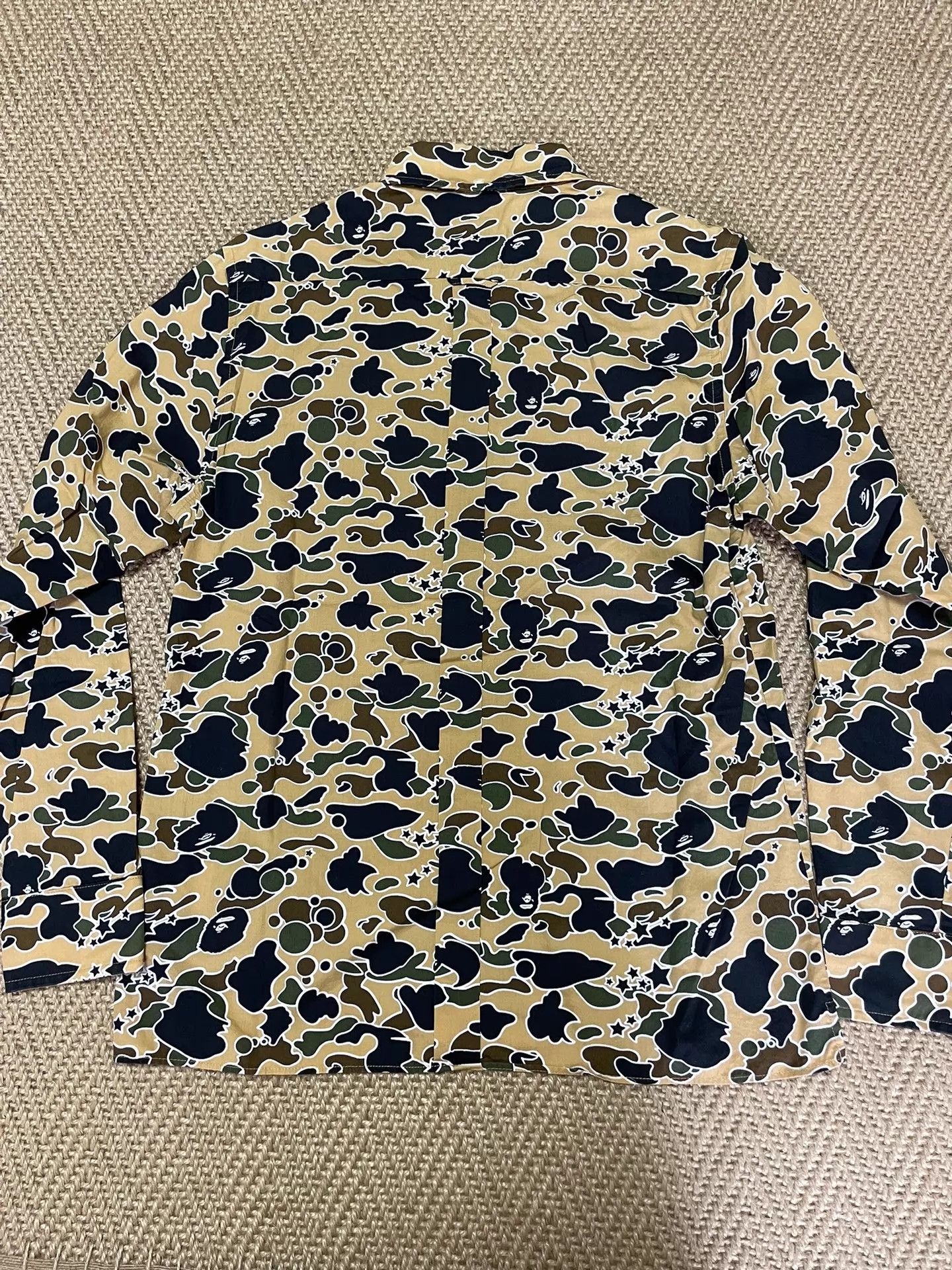 Bape BAPE STA Yellow Camo Star Long Sleeve Shirt S Mint Size US S / EU 44-46 / 1 - 2 Thumbnail