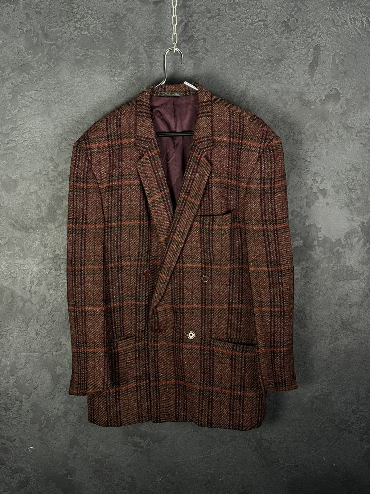 Versace Vintage Gianni Versace 80s-90s Double Breasted Blazer Wool Size 50R - 1 Thumbnail