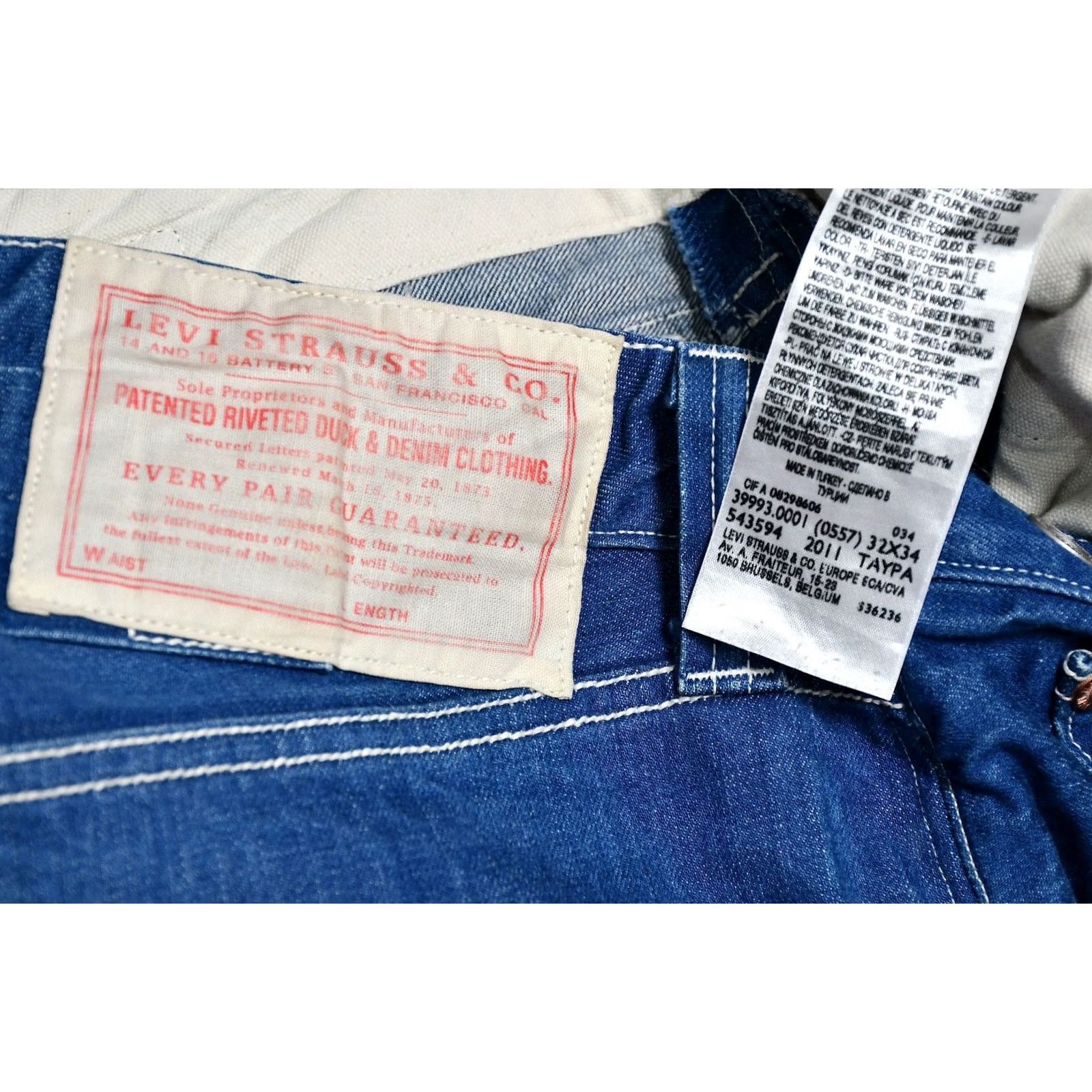 Levi's Levi's Patented Riveted Duck May 1873 Jeans W32 L34 Size US 32 / EU 48 - 4 Thumbnail