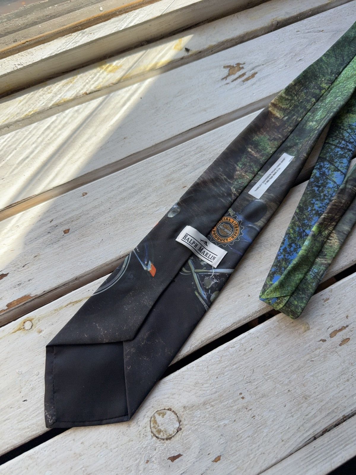 Harley Davidson Vntg 1995 USA Harley-Davidson Road King Tie by Ralph Marlin Size ONE SIZE - 5 Thumbnail