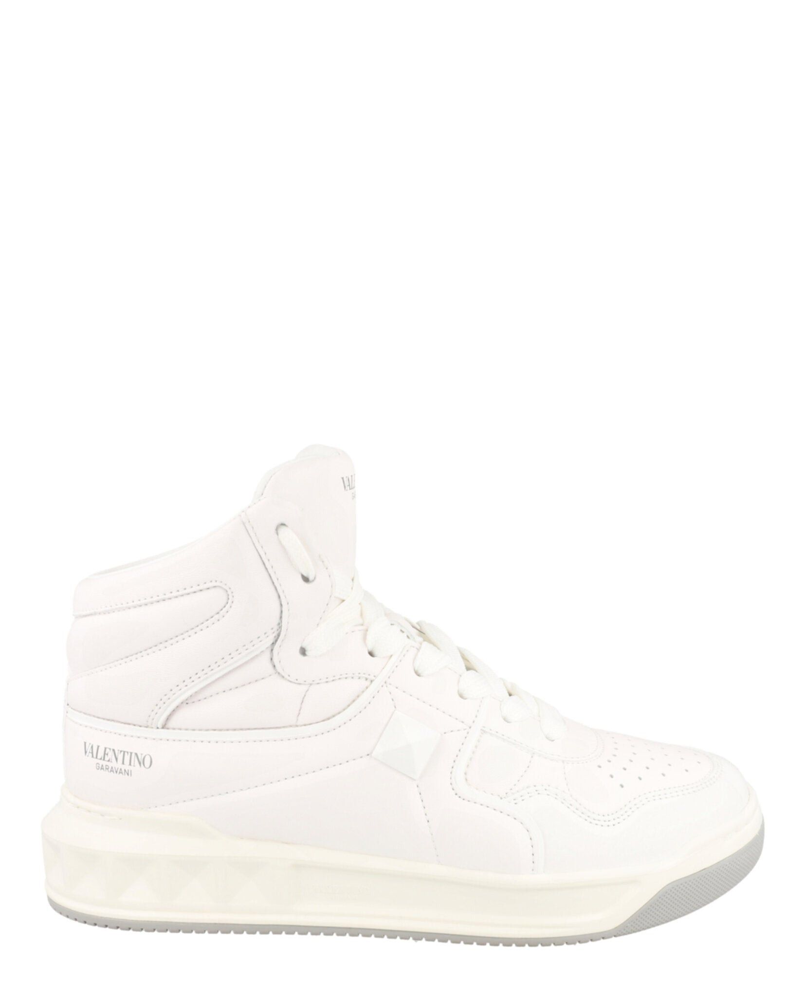 Valentino One Stud High-Top Leather Sneakers Size US 6 / EU 39 - 1 Thumbnail