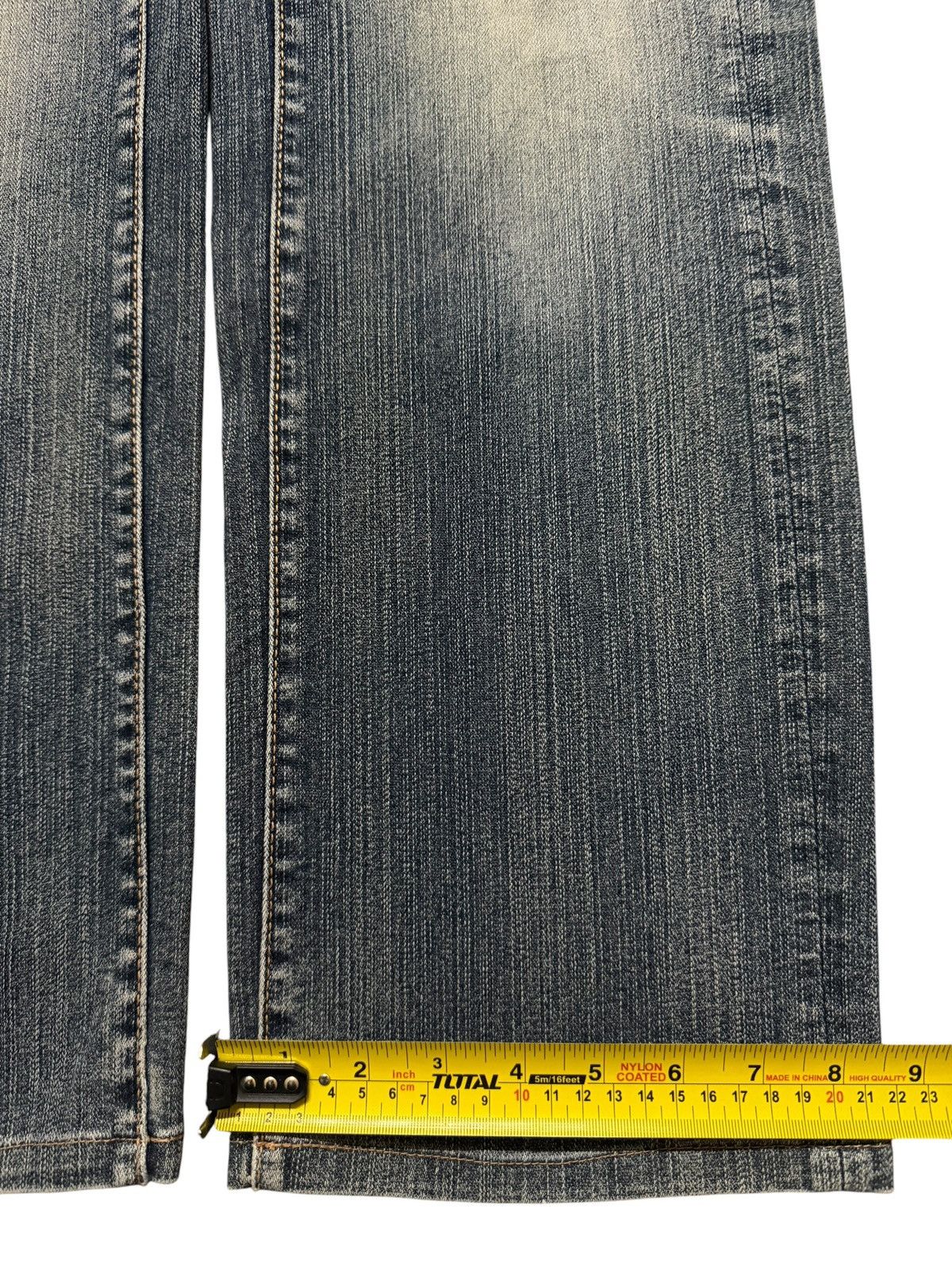 KMRii Vintage Y2K Japanese Brand Faded Wash Distress Straight Leg Size US 31 - 12 Thumbnail