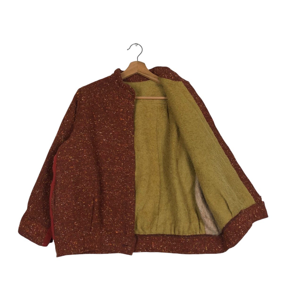 Japanese Brand 📌Vintage Wool Bomber Jacket Herringbone Nemeth Design Size US M / EU 48-50 / 2 - 12 Thumbnail