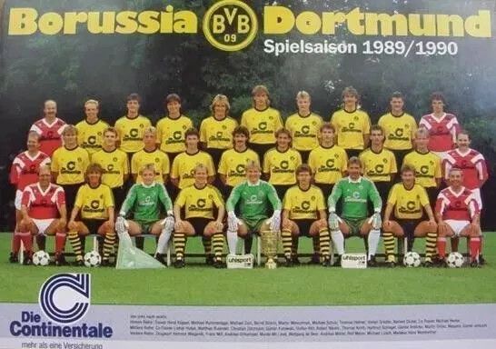 Vintage BORUSSIA DORTMUND 90s VINTAGE TRAINING SOCCER JERSEY Size US XL / EU 56 / 4 - 10 Thumbnail