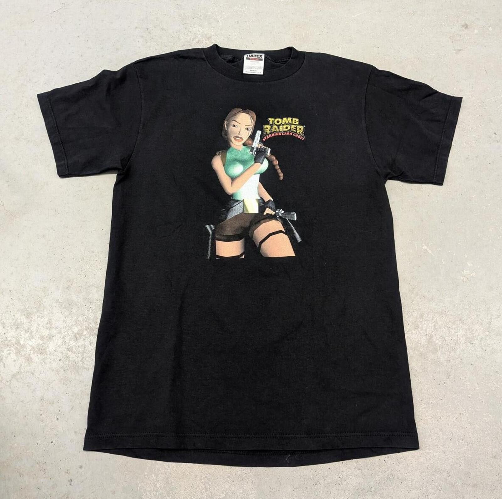 Tultex Vintage 90s Laura Croft Tomb Raider Tultex Promo T-shirt Size US M / EU 48-50 / 2 - 1 Thumbnail