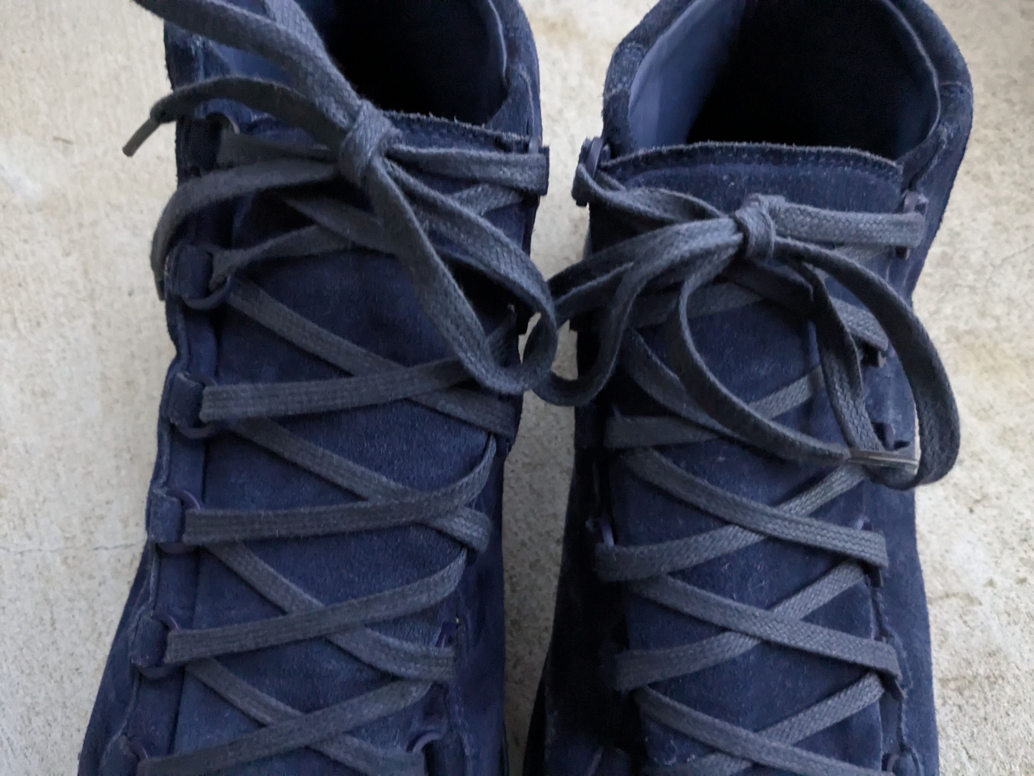Balenciaga Balenciaga Arena Navy Blue 14 Suede Leather High Tops Size US 14 / EU 47 - 7 Thumbnail