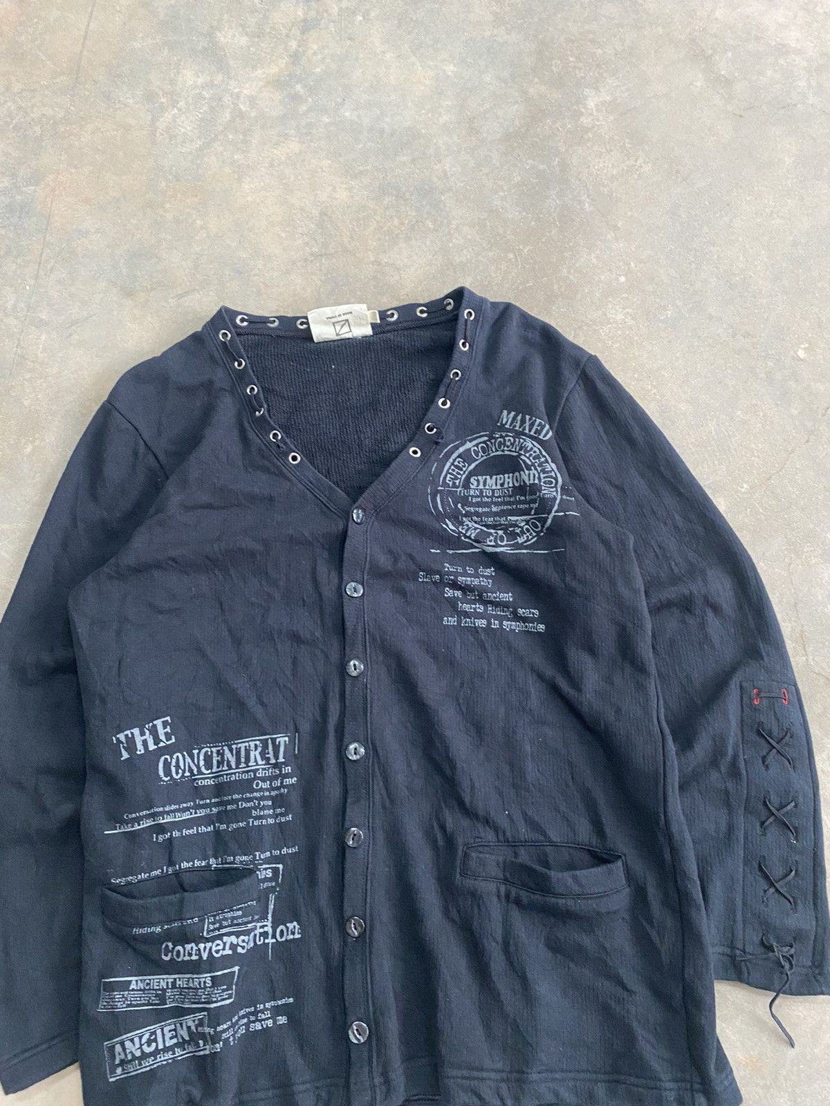 Hysteric Glamour × Japanese Brand × Le Grande Bleu (L.G.B.) 45 Cardigan Punk Grunge Lgb Style Bondage Gothic Size US M / EU 48-50 / 2 - 4 Thumbnail