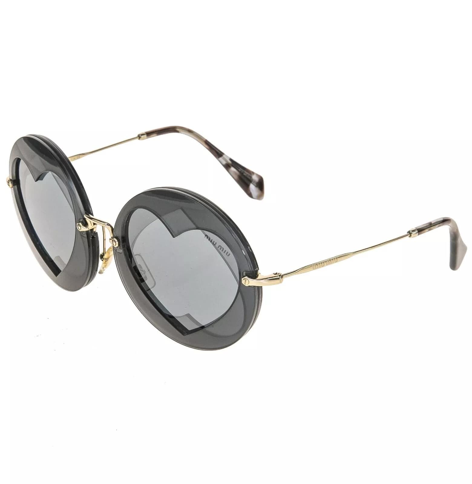 Miu Miu MIU MIU 01S Overlapping Game Gold Black Mirror Round Mu01SS Size ONE SIZE - 8 Thumbnail
