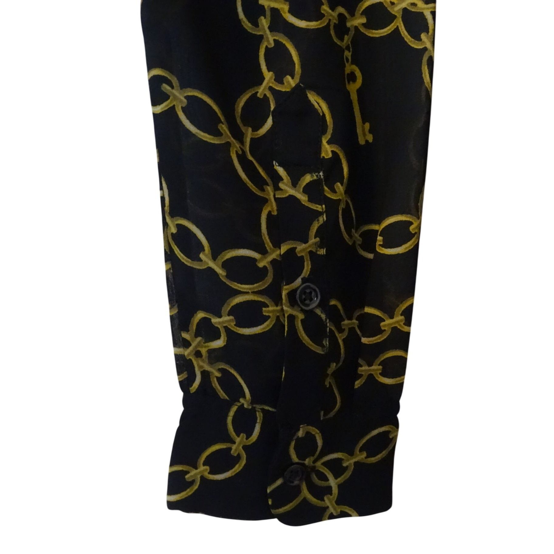 Banana Republic Banana Republic Women Black Long Sleeve Sheer Blouse size XS Size XS / US 0-2 / IT 36-38 - 3 Thumbnail