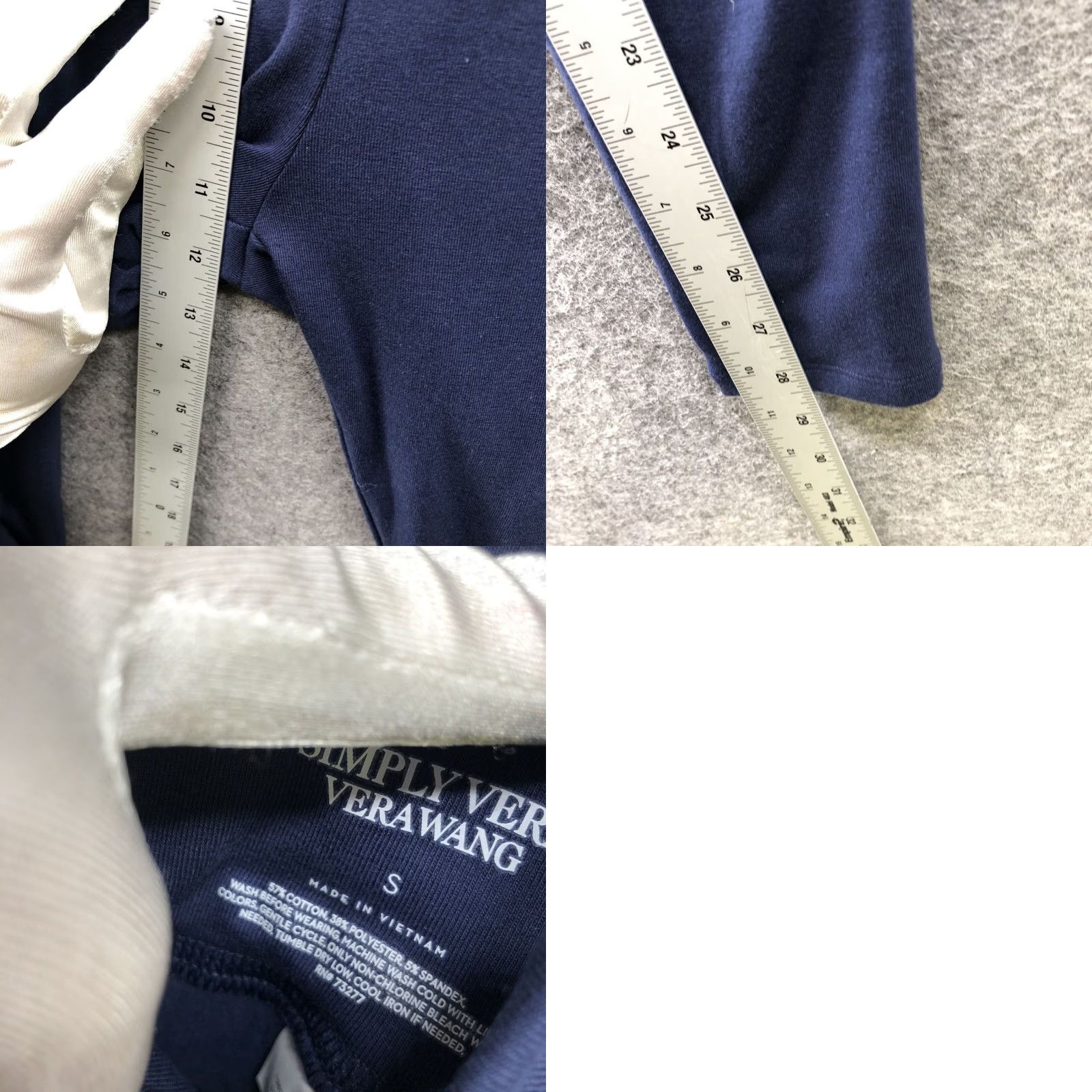 Vintage NWT Simply Vera Vera Want High Rise Leggings Womens S Blue Live-In Thick Cotton Size 28" / US 6 / IT 42 - 8 Thumbnail