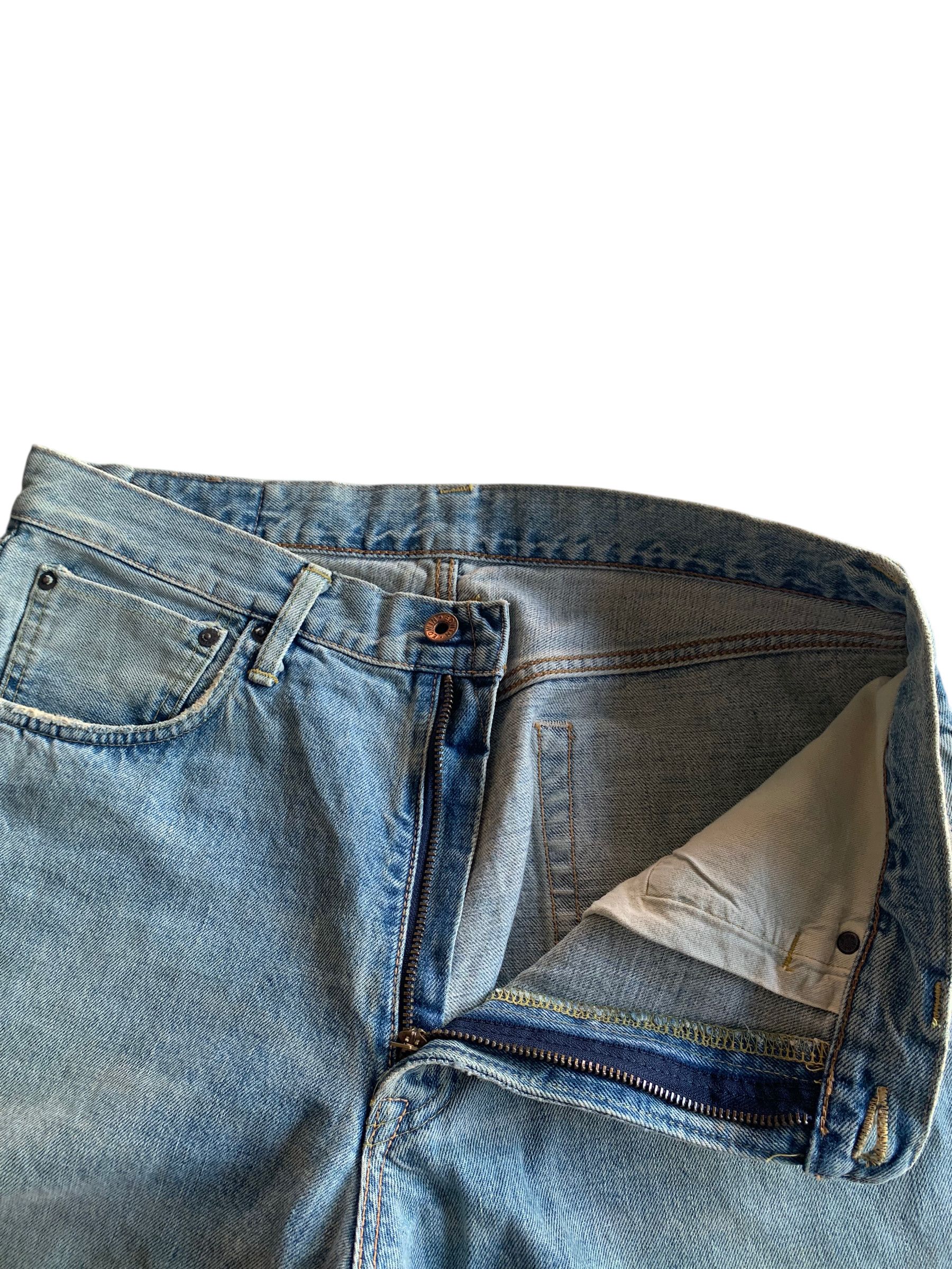 Kapital VINTAGE EDWIN 505X SELVEDGE BAGGY FADED DISTRESSED DENIM Size US 33 - 13 Thumbnail