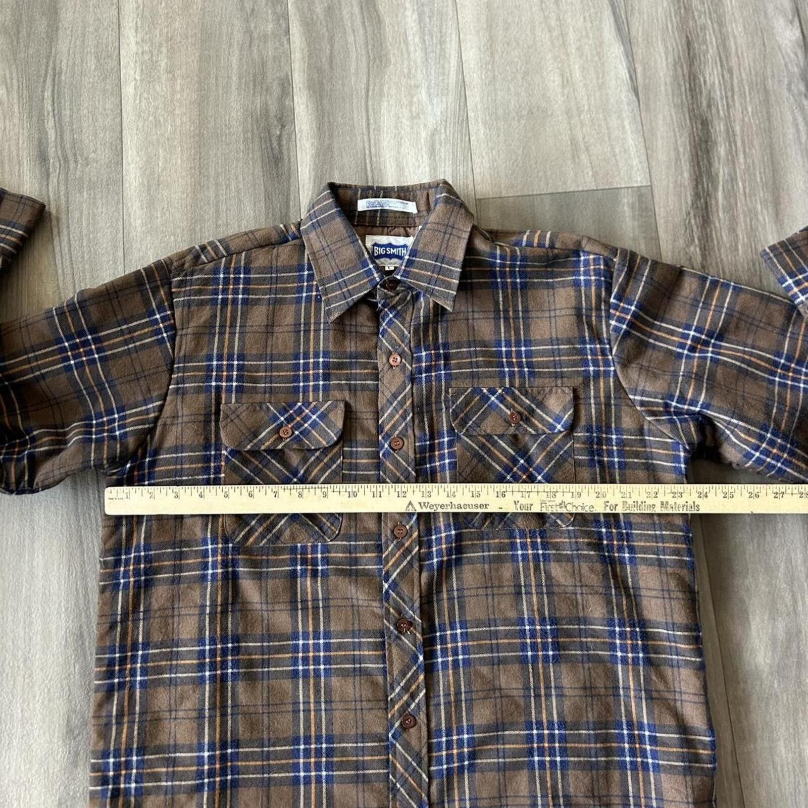 Other Vintage 90’s Brown Blue Plaid Button Up Flannel Big Smith L Size US L / EU 52-54 / 3 - 6 Thumbnail