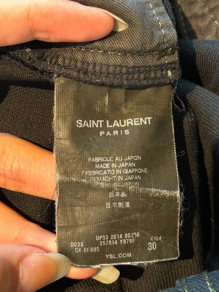 Saint Laurent Paris SAINT LAURENT FW2014 RUNWAY OIL STAIN JEANS Size US 30 / EU 46 - 8 Thumbnail