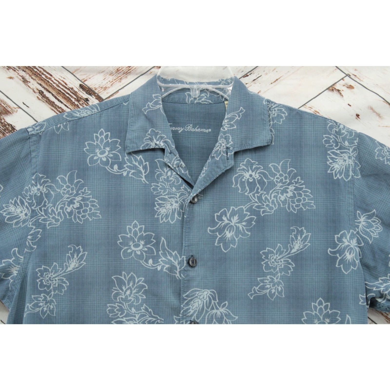Tommy Bahama Tommy Bahama Hawaiian Camp Shirt Men's L Blue Leaf Allover Print Luau Aloha Shirt Size US L / EU 52-54 / 3 - 2 Thumbnail