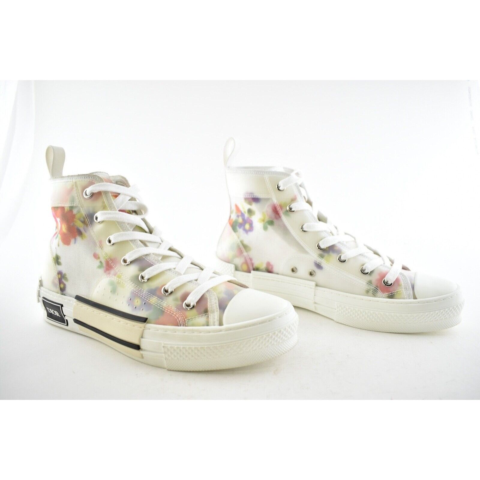 Dior Dior Mens B23 White High Top Lace Up Flat Sneaker 40 7 Size US 7 / EU 40 - 4 Thumbnail