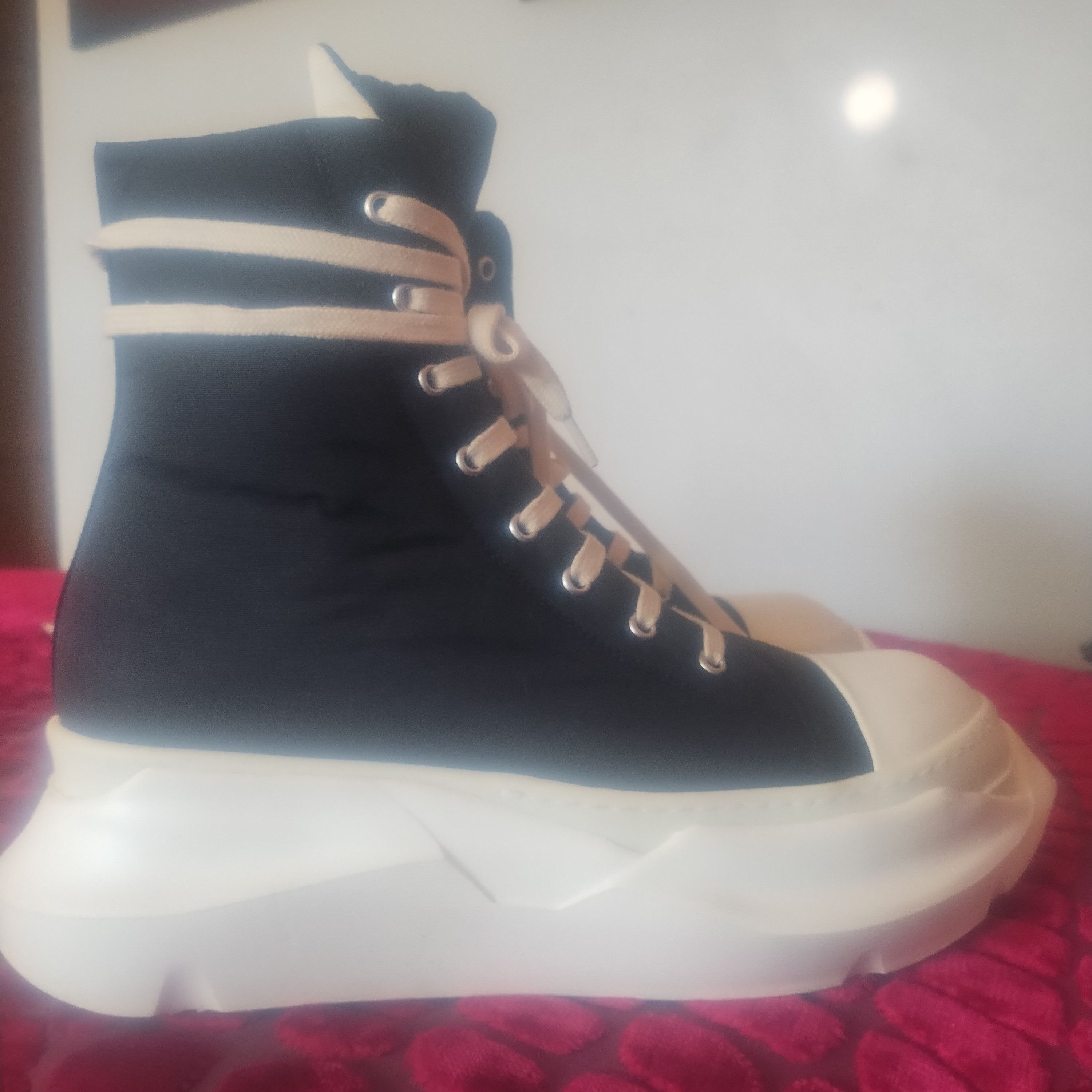 Rick Owens Drkshdw Rick Owens DRKSHDW Abstract “Black Milk Size 39.5 Size US 6.5 / EU 39-40 - 2 Thumbnail