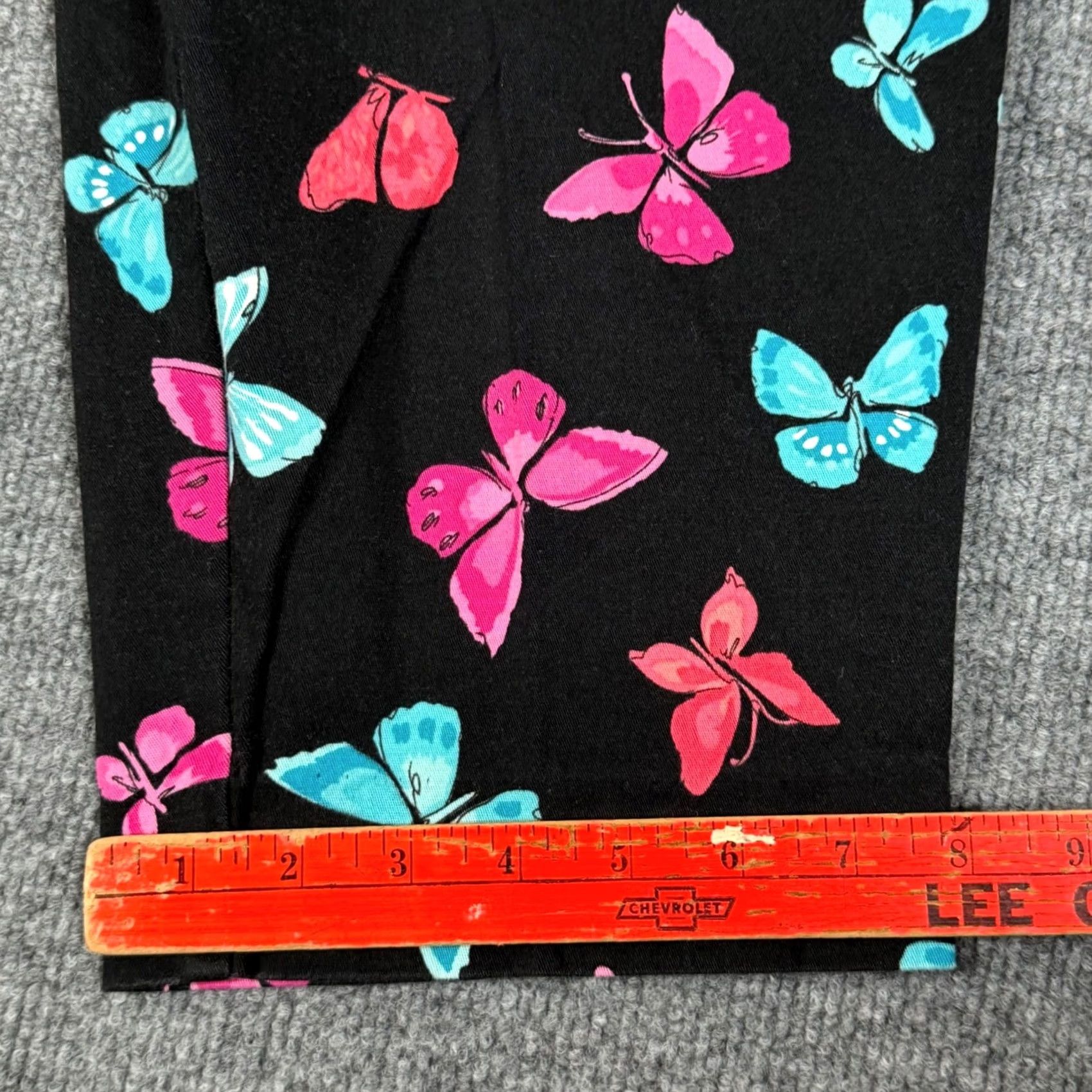 Vintage Vintage Briggs Petite Butterfly Print Crop Pants Black Casual Capris 10P Size 32" / US 10 / IT 46 - 8 Thumbnail